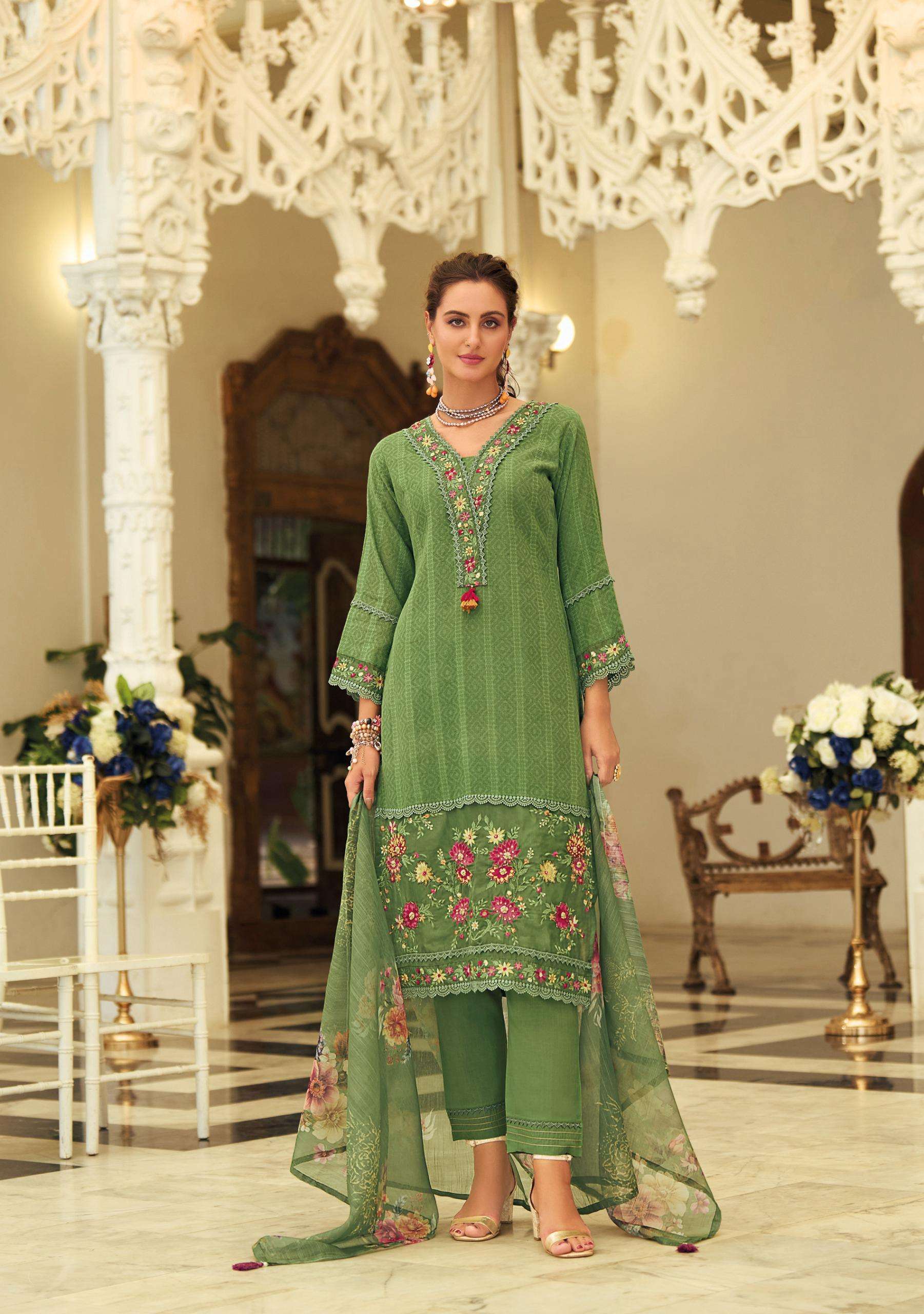 SUMMER TRENDS VOL-2 BY LADY LEELA IN PURE COTTON PATTERN FABRIC WITH HANDWORK