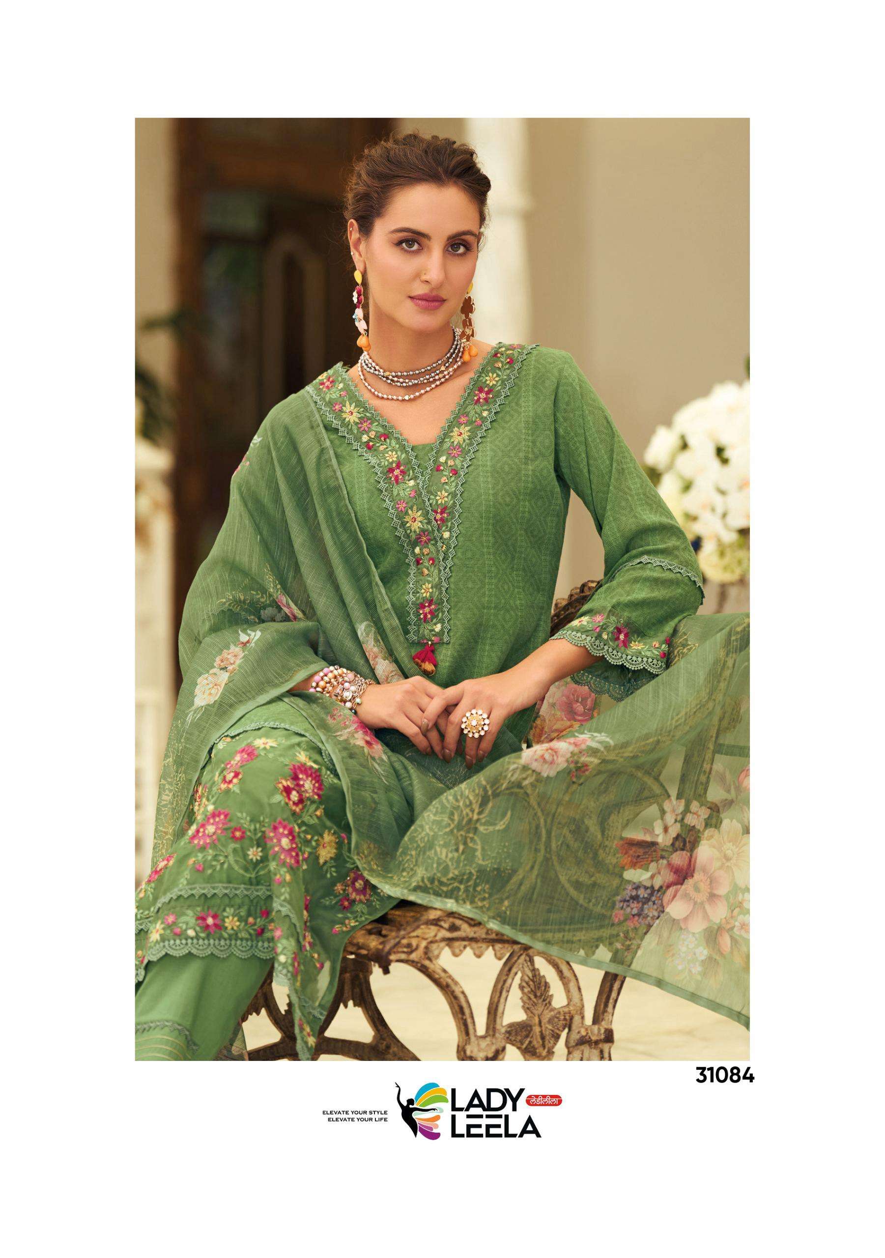 SUMMER TRENDS VOL-2 BY LADY LEELA IN PURE COTTON PATTERN FABRIC WITH HANDWORK