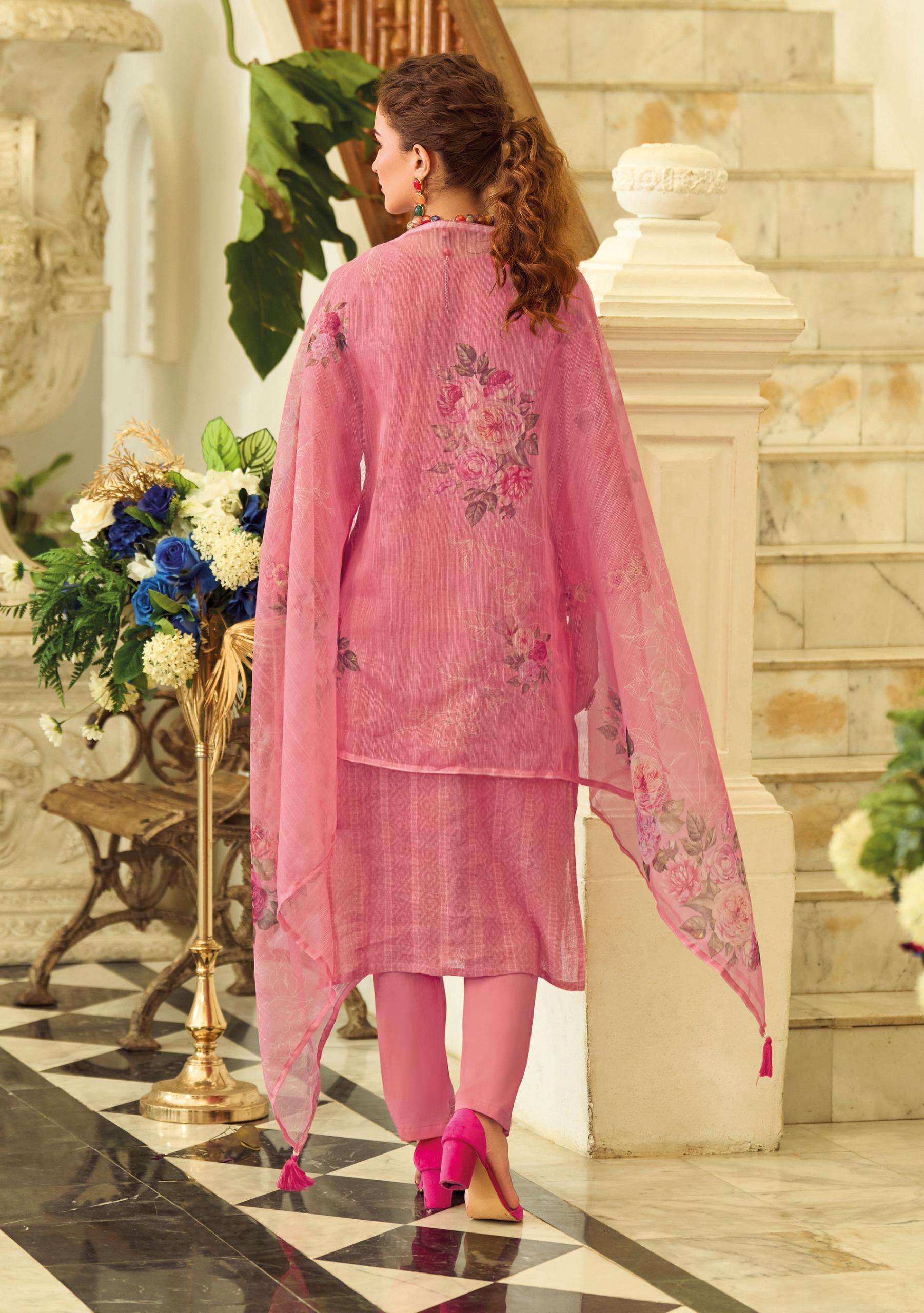SUMMER TRENDS VOL-2 BY LADY LEELA IN PURE COTTON PATTERN FABRIC WITH HANDWORK