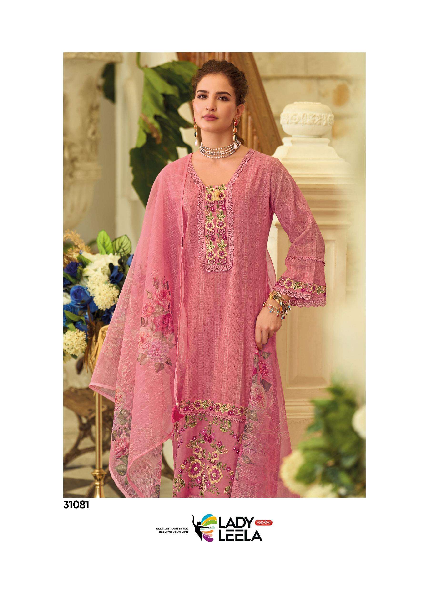 SUMMER TRENDS VOL-2 BY LADY LEELA IN PURE COTTON PATTERN FABRIC WITH HANDWORK