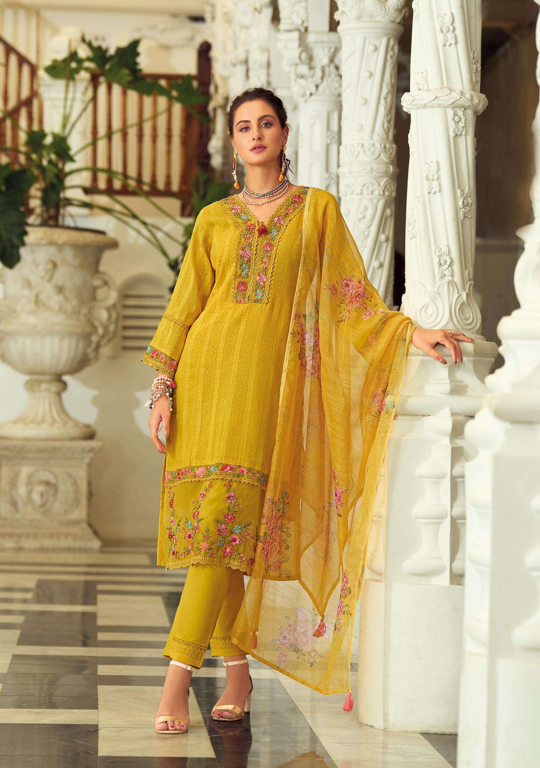 SUMMER TRENDS VOL-2 BY LADY LEELA IN PURE COTTON PATTERN FABRIC WITH HANDWORK