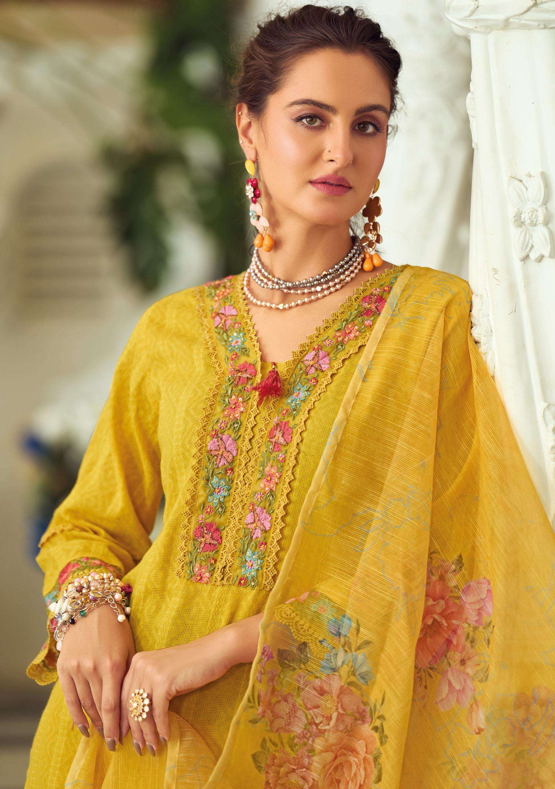 SUMMER TRENDS VOL-2 BY LADY LEELA IN PURE COTTON PATTERN FABRIC WITH HANDWORK