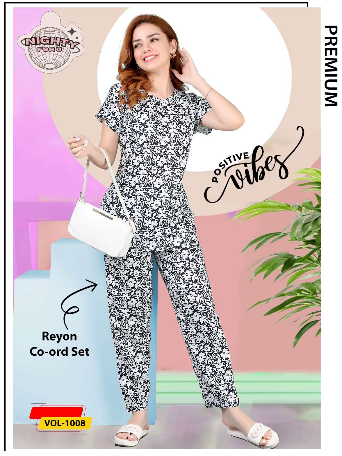 VOL :- 1008 BY NIGHTY FOR U IN HOSIERY NIGHT SUIT CO-ORD SET