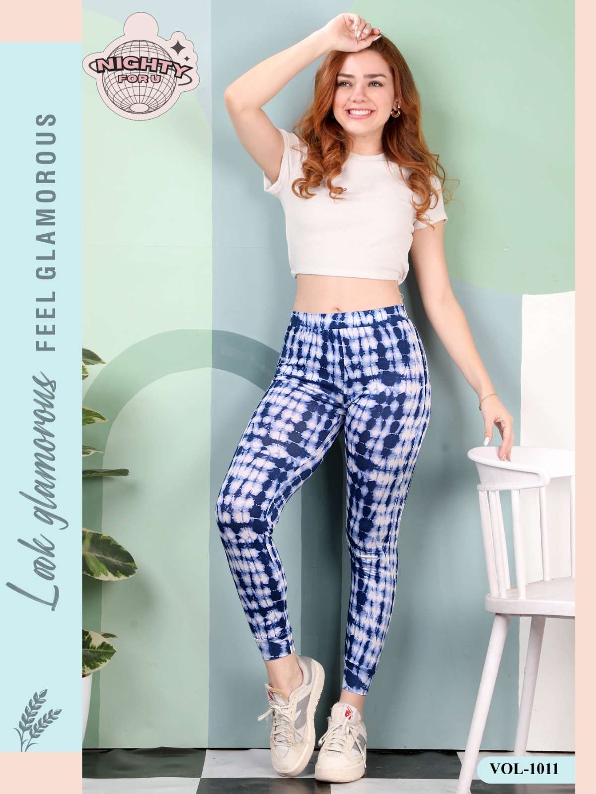 VOL :- 1011 BY NIGHTY FOR U IN LYCRA PRINTED PAJAMAS NIGHT SUIT 
