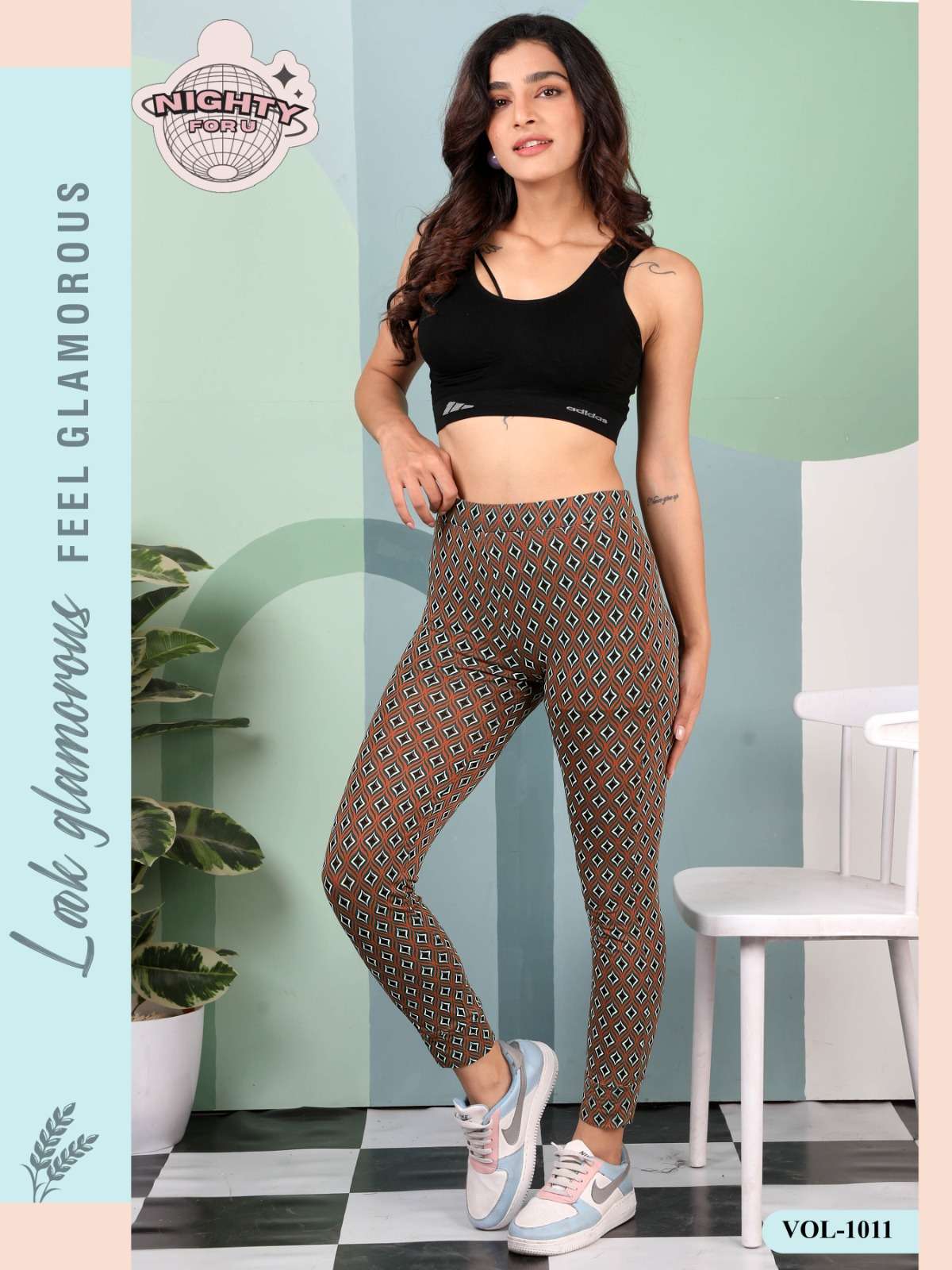VOL :- 1011 BY NIGHTY FOR U IN LYCRA PRINTED PAJAMAS NIGHT SUIT 