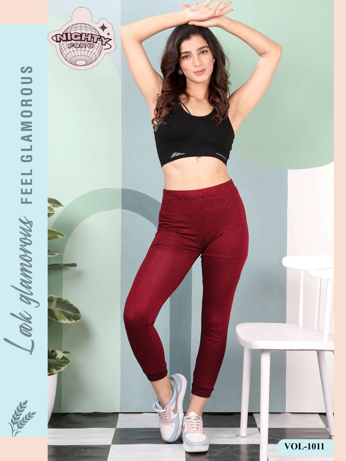 VOL :- 1011 BY NIGHTY FOR U IN LYCRA PRINTED PAJAMAS NIGHT SUIT 