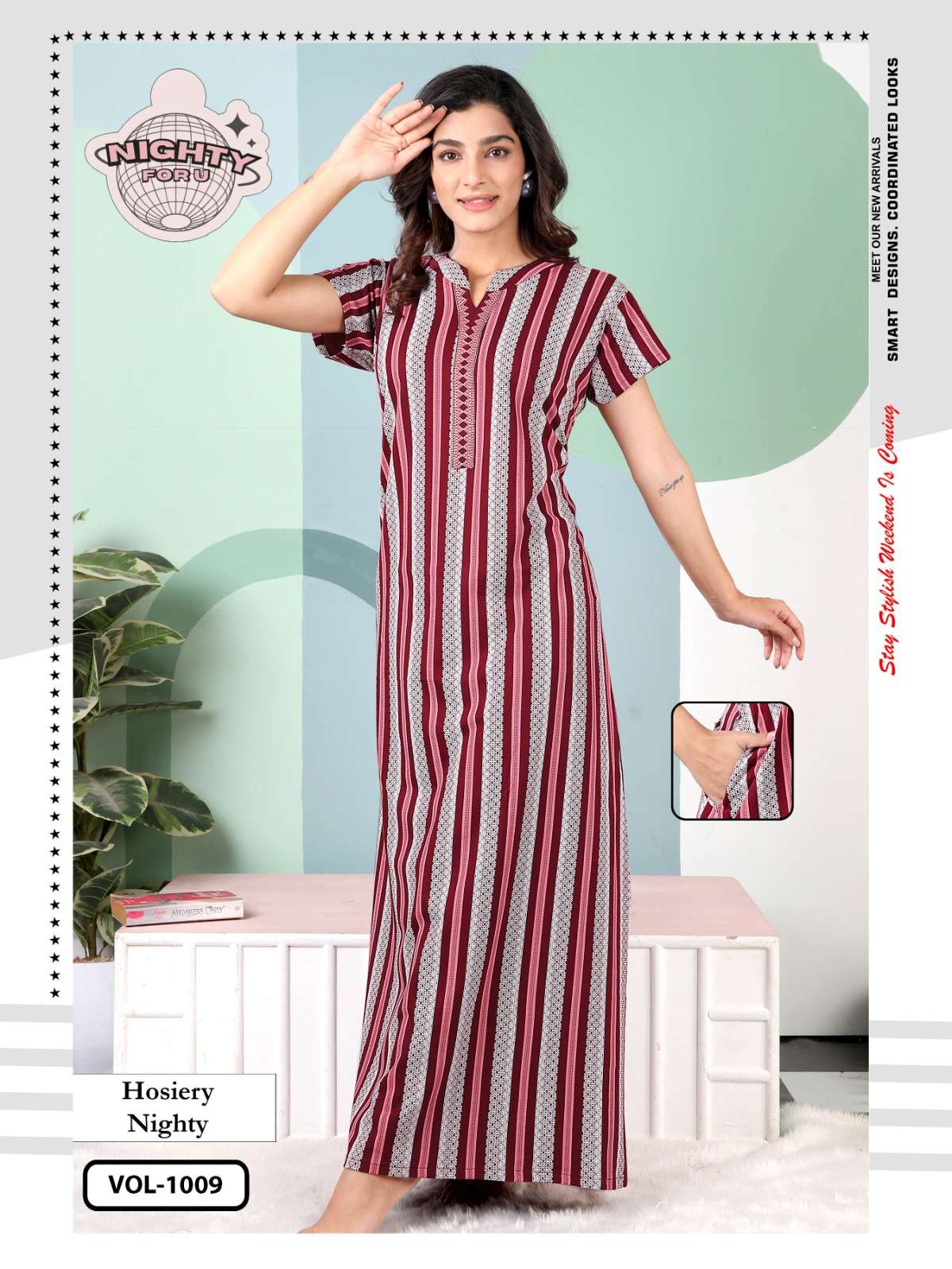 VOL :- 1009 BY NIGHTY FOR U IN HOSIERY NIGHTY SUIT 