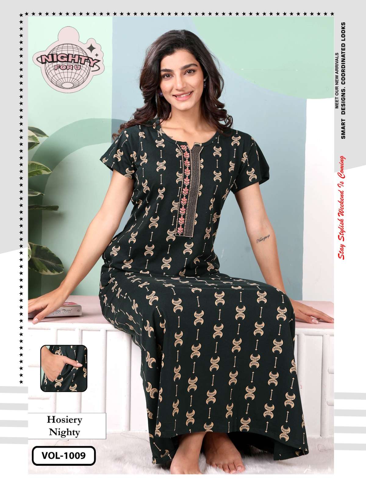 VOL :- 1009 BY NIGHTY FOR U IN HOSIERY NIGHTY SUIT 