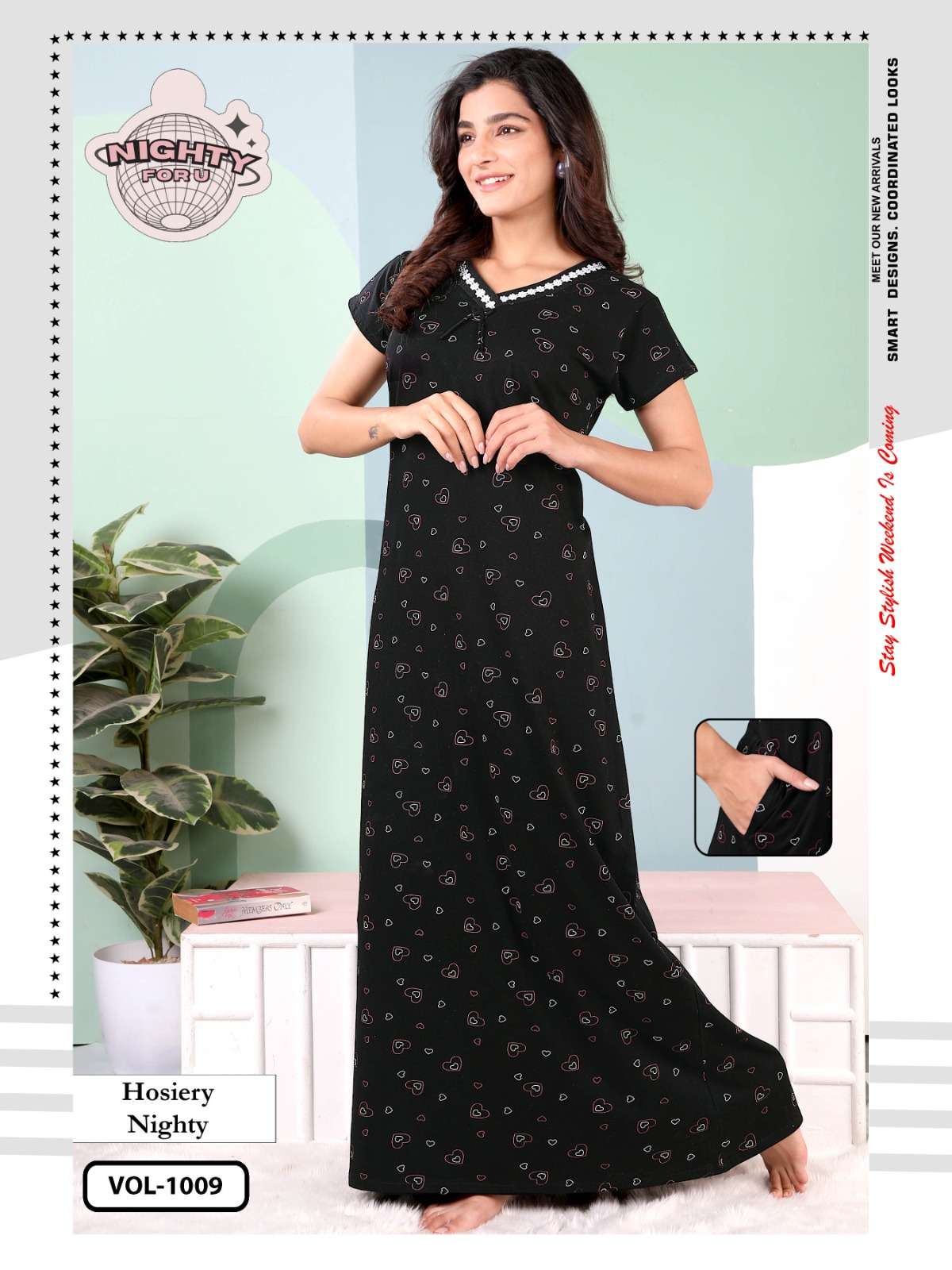 VOL :- 1009 BY NIGHTY FOR U IN HOSIERY NIGHTY SUIT 