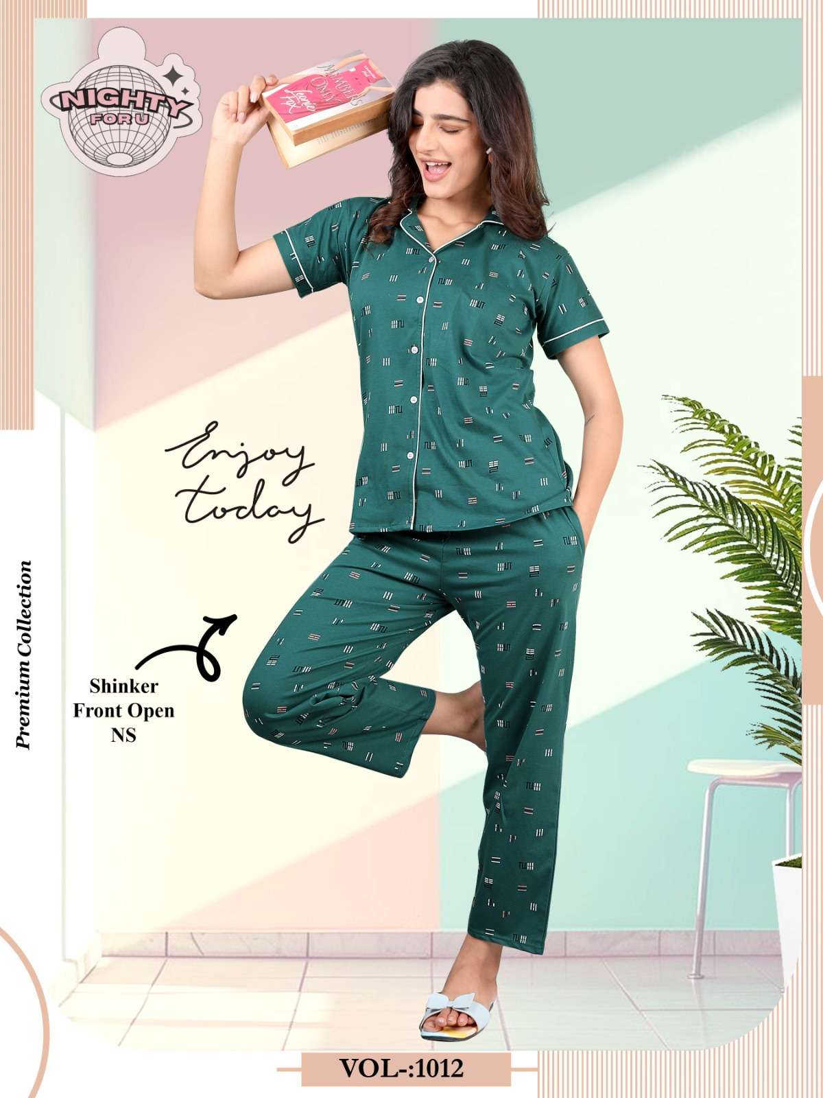 VOL:- 1012 BY NIGHTY FOR U IN HOSIERY NIGHT SUIT CO-ORD SET