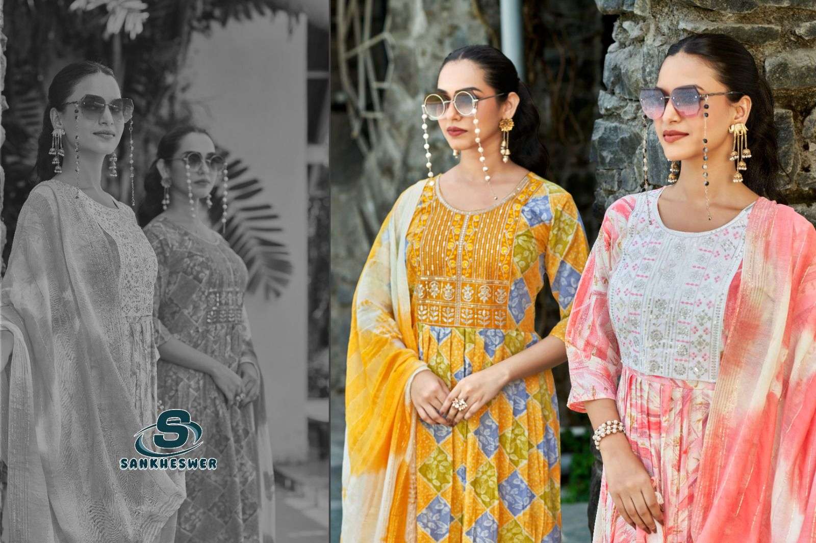 AASHIQUI GOLD VOL-1 BY SANKHESWER IN CAPSULE PRINT WITH NECK WORK COLLECTION 