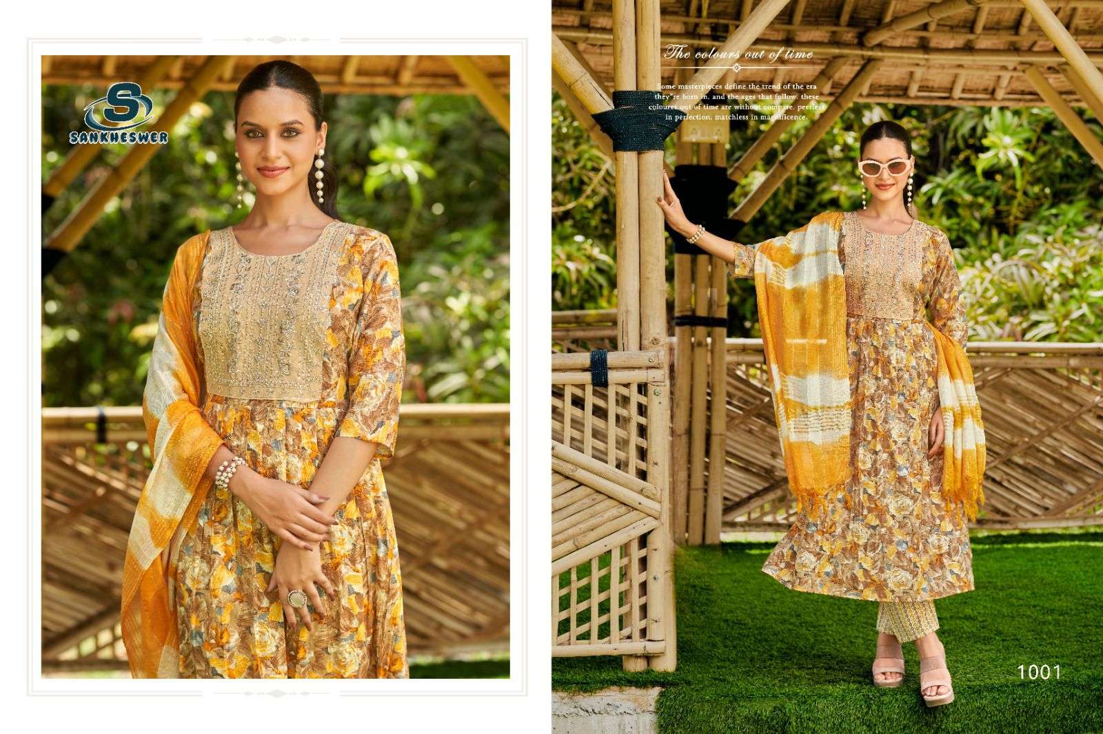 AASHIQUI GOLD VOL-1 BY SANKHESWER IN CAPSULE PRINT WITH NECK WORK COLLECTION 