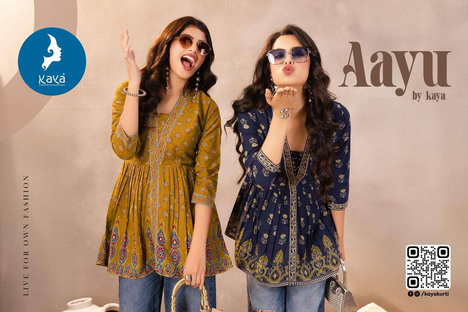 AAYU BY KAYA KURTI IN COTTON PRINT SHORT TOP CONCEPTS WITH BEST DESIGNS 