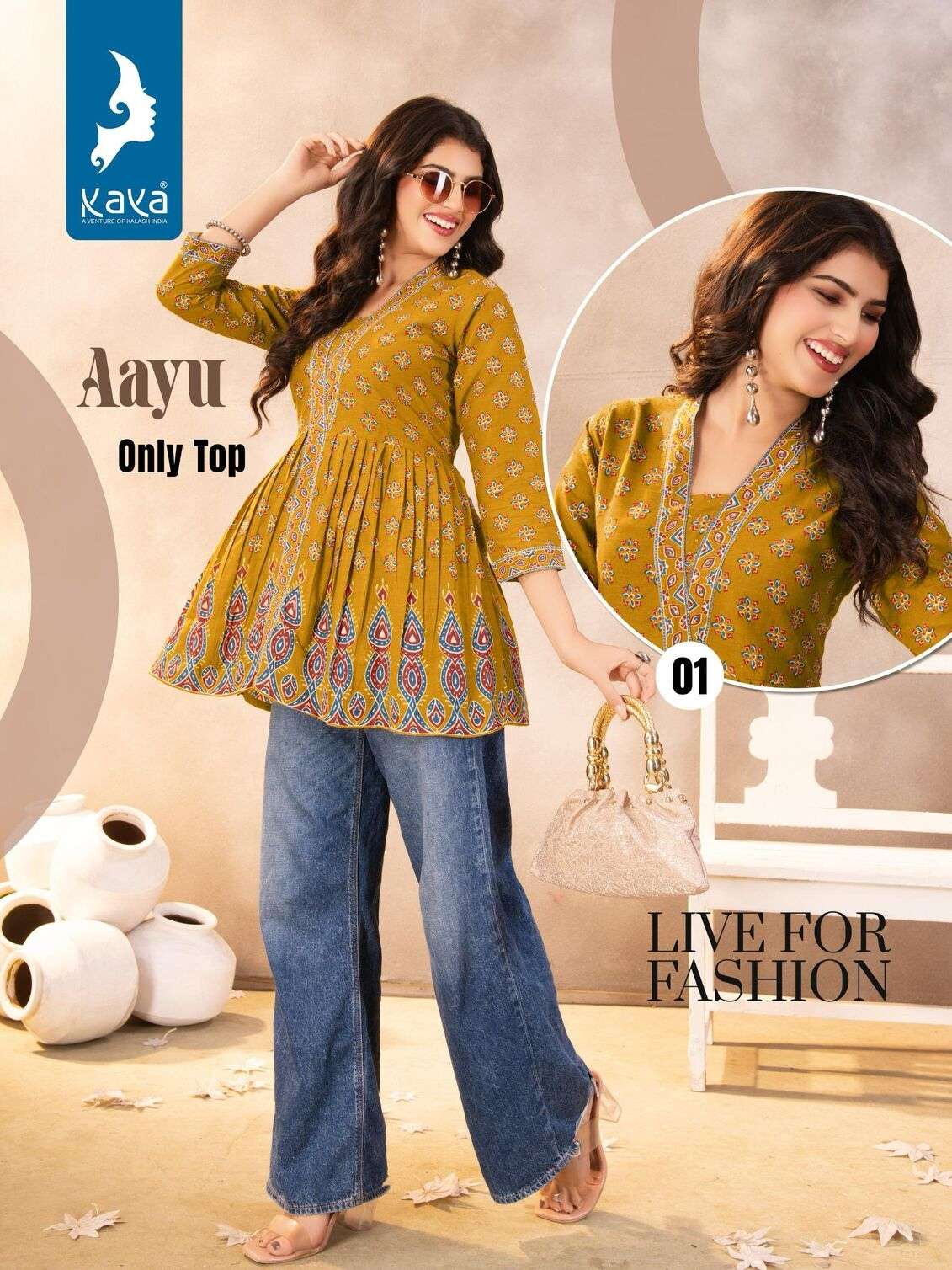 AAYU BY KAYA KURTI IN COTTON PRINT SHORT TOP CONCEPTS WITH BEST DESIGNS 