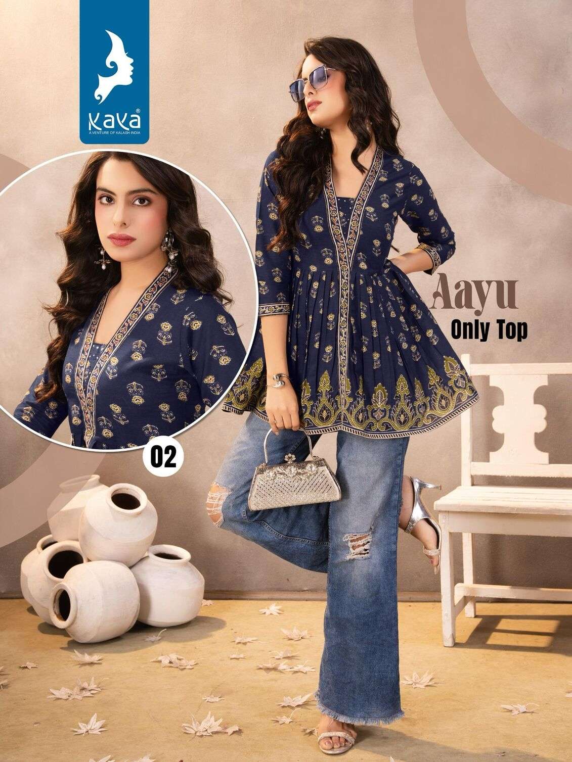 AAYU BY KAYA KURTI IN COTTON PRINT SHORT TOP CONCEPTS WITH BEST DESIGNS 