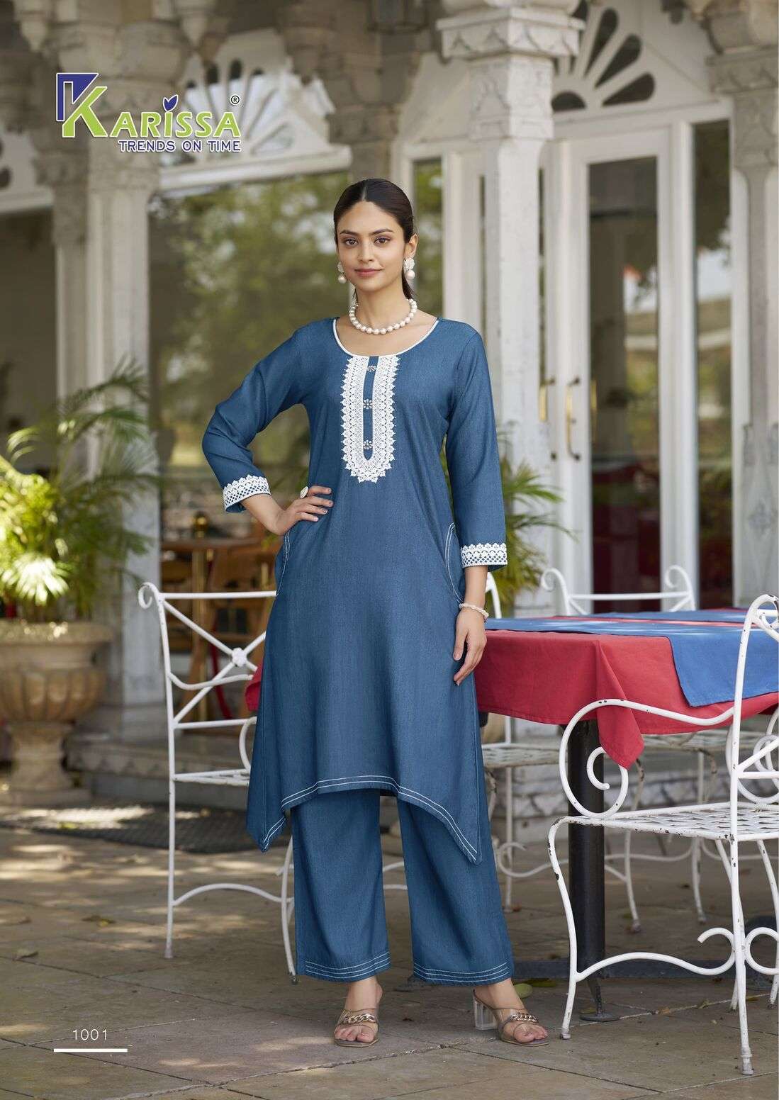 ADITI BY KARISSA IN PREMIUM FANCY DENIM WITH CO-ORD SET 
