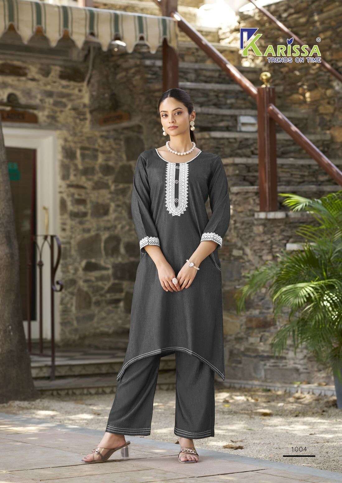 ADITI BY KARISSA IN PREMIUM FANCY DENIM WITH CO-ORD SET 