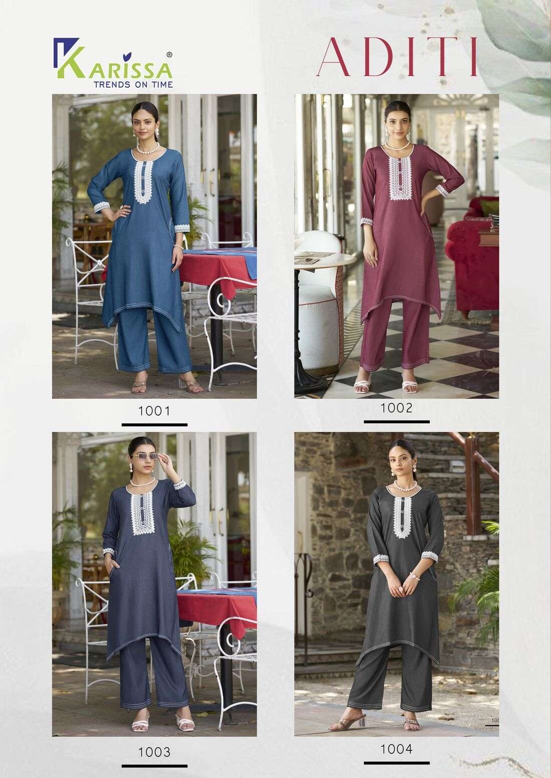 ADITI BY KARISSA IN PREMIUM FANCY DENIM WITH CO-ORD SET 
