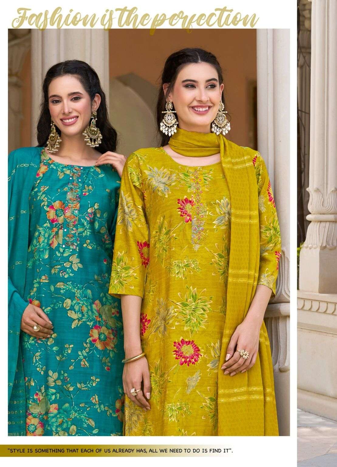 ALEXA VOL-3 BY RADHIKA LIFE STYLE IN VERTICAN SILK FOIL PRINT WITH HANDWORK 
