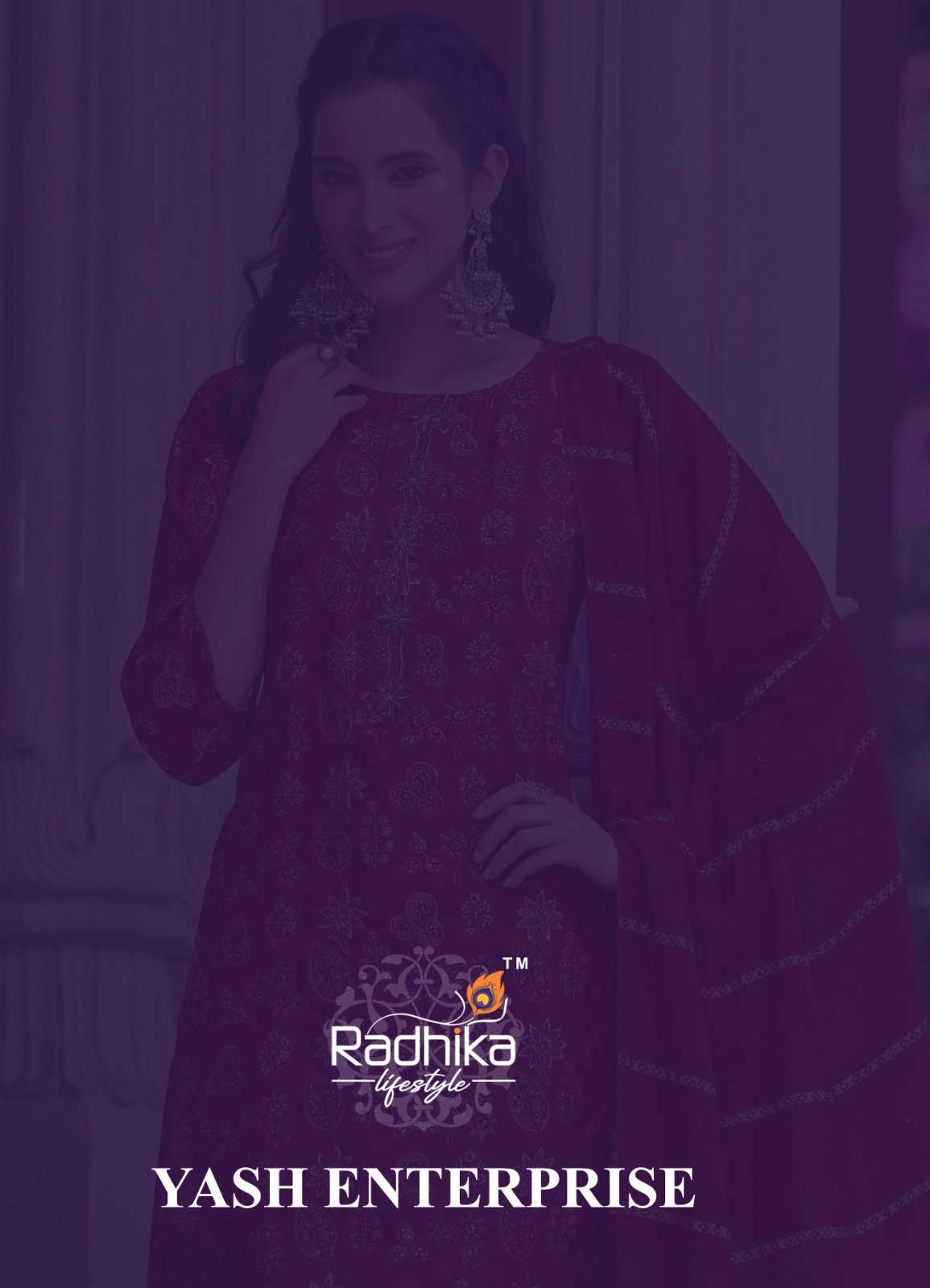 ALEXA VOL-3 BY RADHIKA LIFE STYLE IN VERTICAN SILK FOIL PRINT WITH HANDWORK 