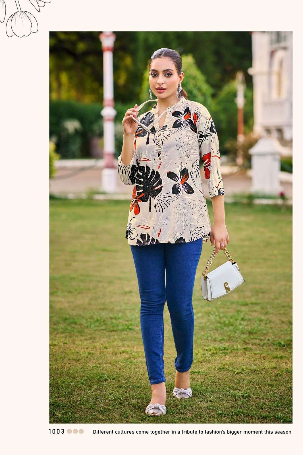 BABY VOL :- 7 BY TIPS & TOPS IN HEAVY RAYON PRINT WITH FANCY SHORT TOPS