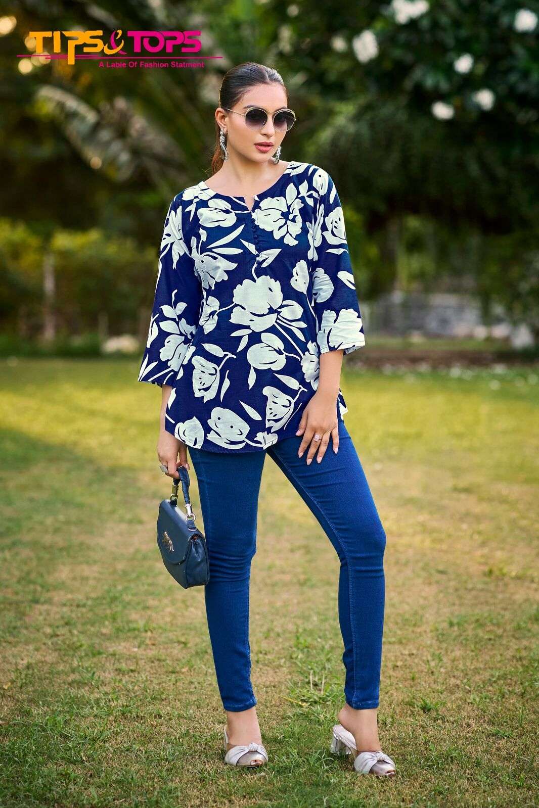 BABY VOL :- 7 BY TIPS & TOPS IN HEAVY RAYON PRINT WITH FANCY SHORT TOPS