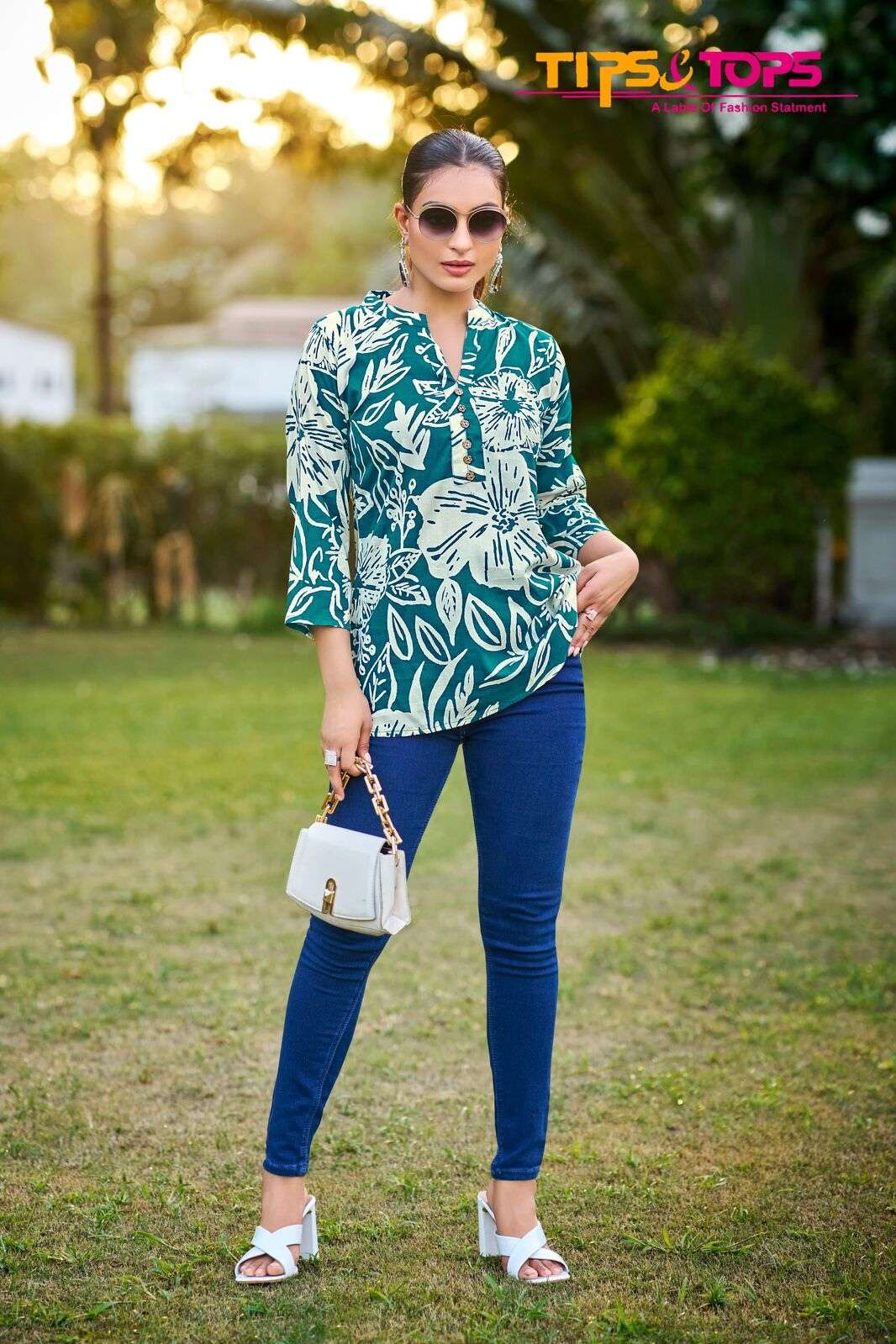 BABY VOL :- 7 BY TIPS & TOPS IN HEAVY RAYON PRINT WITH FANCY SHORT TOPS