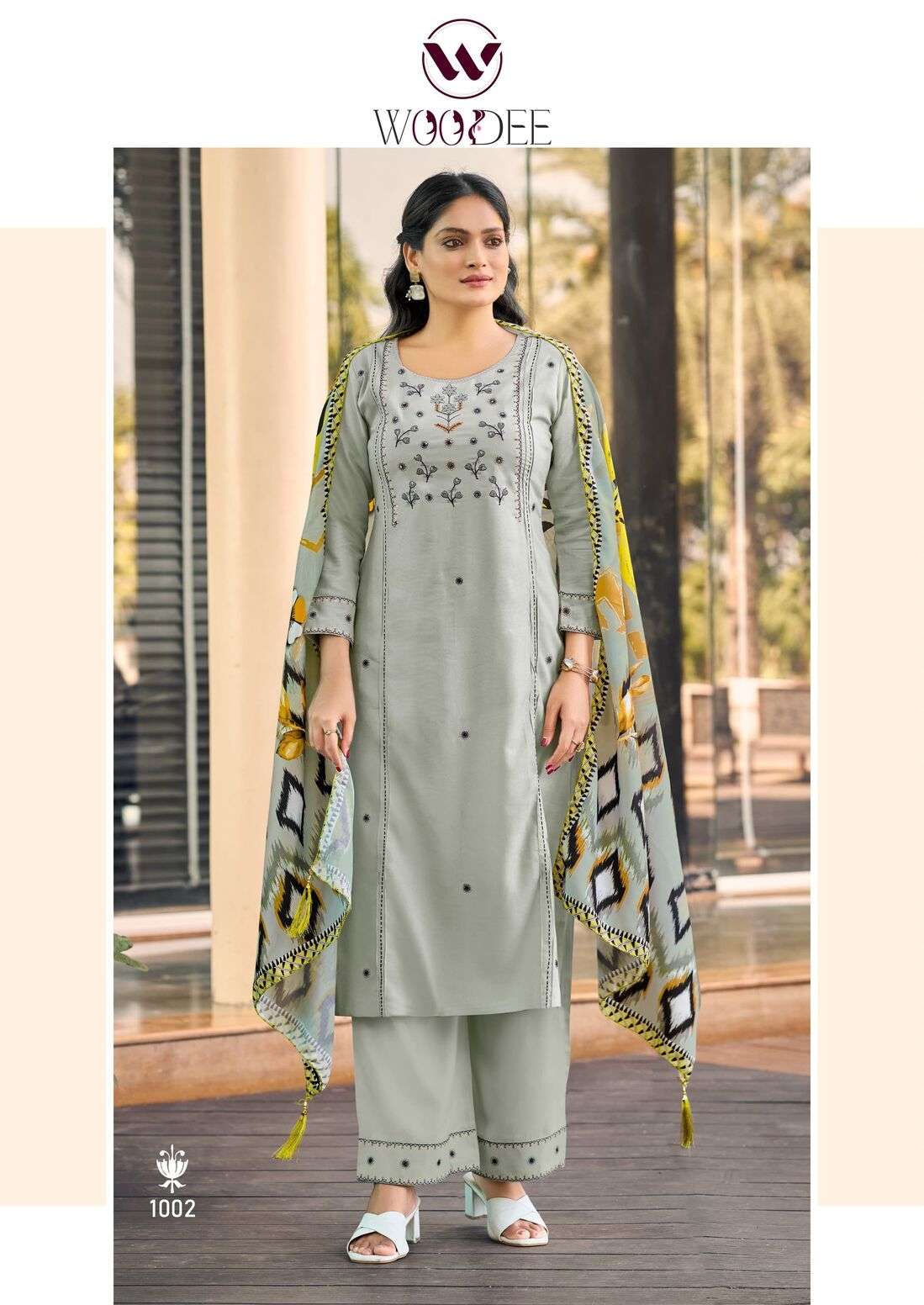 BUTTERFLY BY WOODEE IN PREMIUM QUALITY LIVA RAYON WITH MUSLIN DIGITAL PRINT DUPPATA