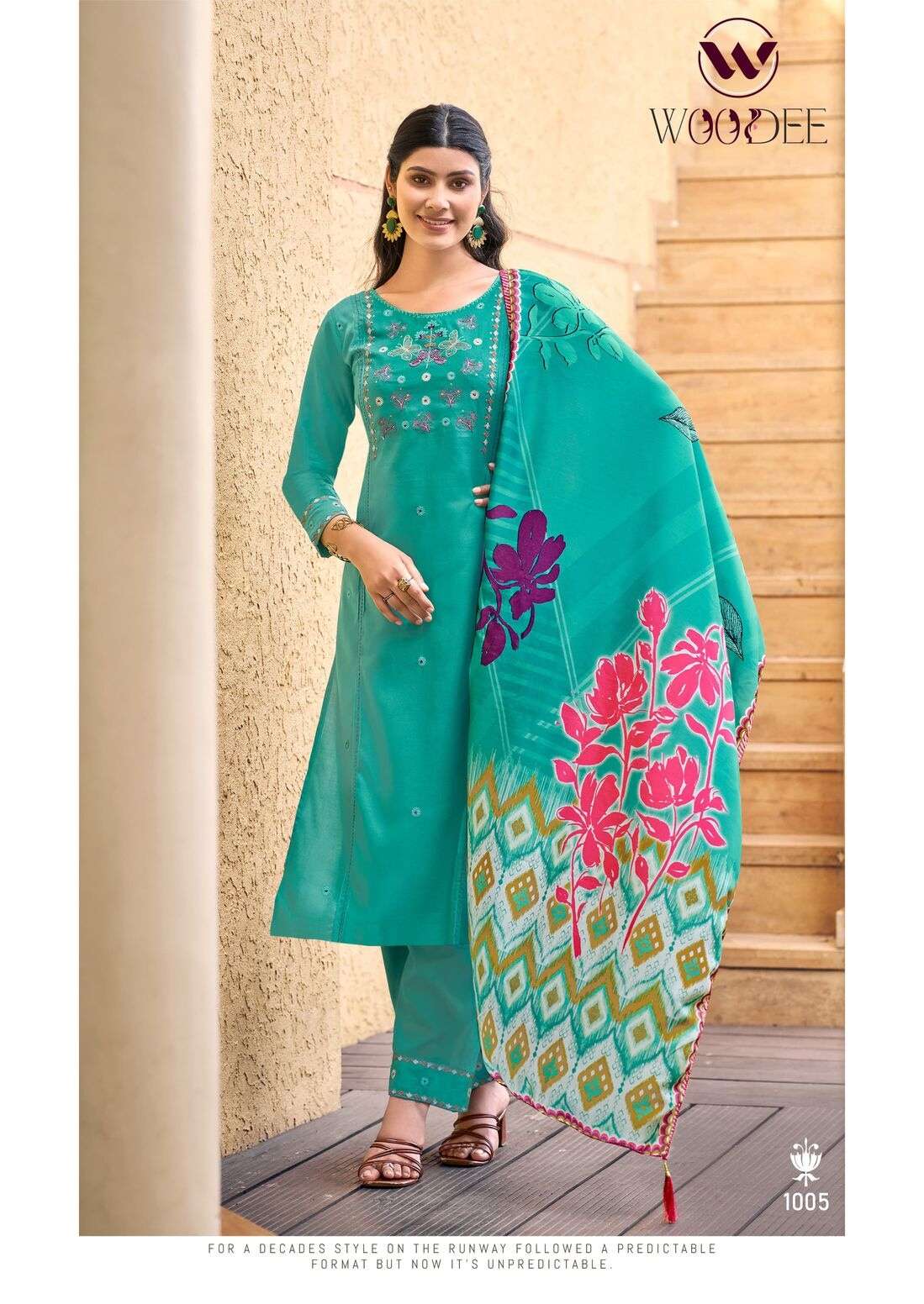 BUTTERFLY BY WOODEE IN PREMIUM QUALITY LIVA RAYON WITH MUSLIN DIGITAL PRINT DUPPATA