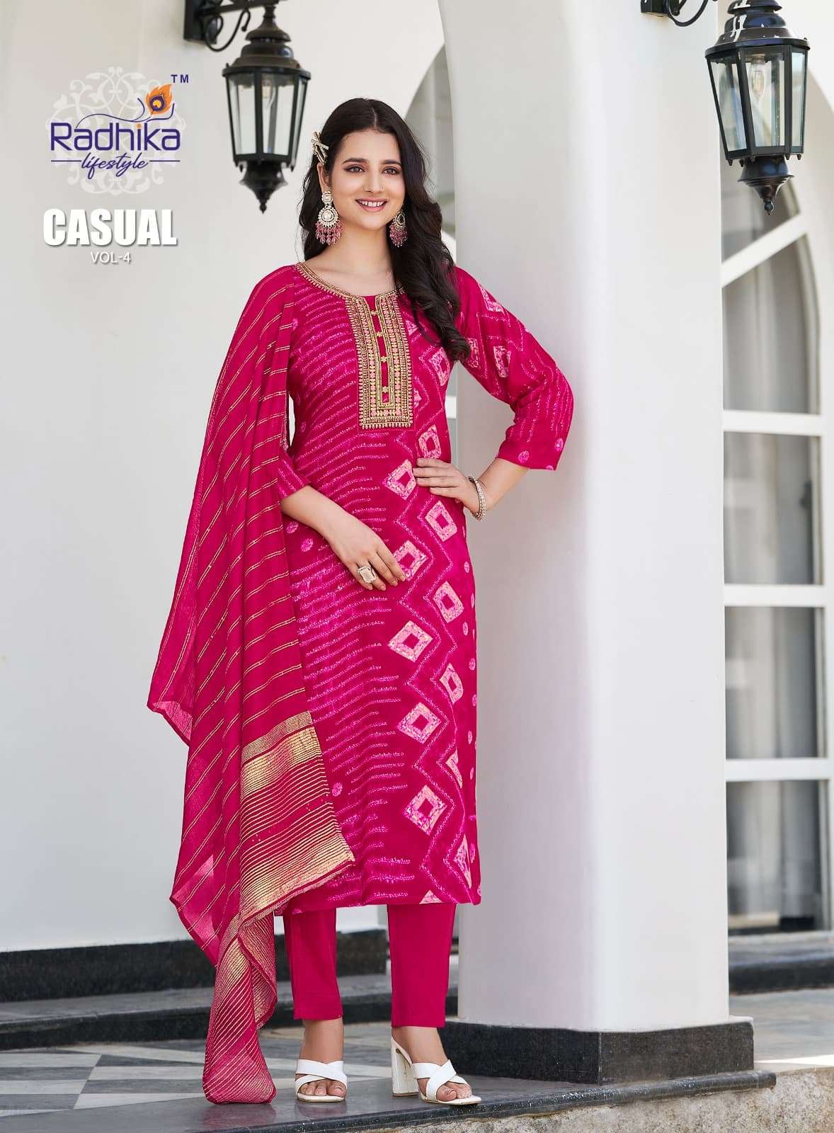 CASUAL VOL 4 BY RADHIKA LIFE STYLE IN HEAVY RAYON FOIL PRINT WITH EMBROIDERY WORK