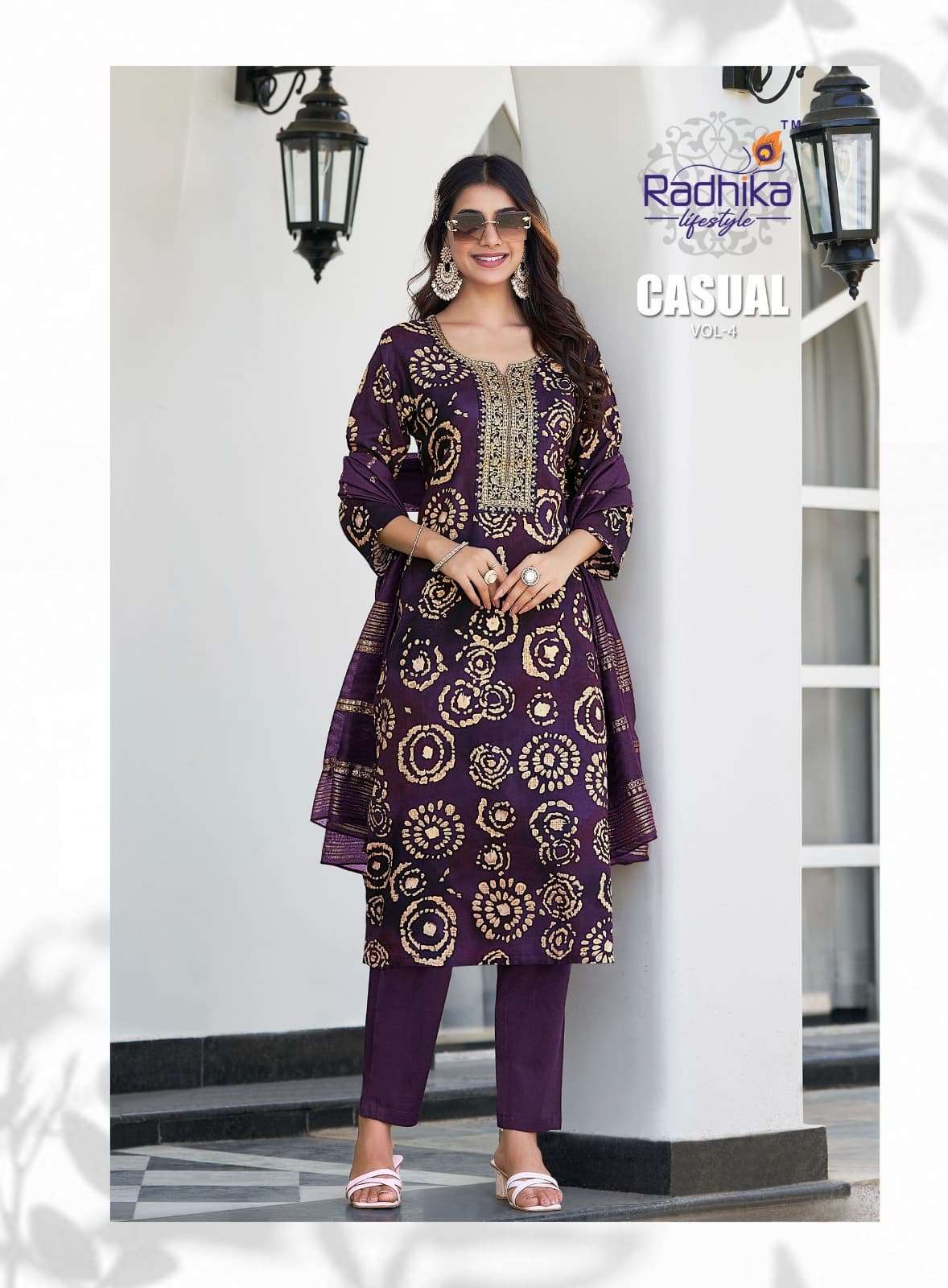 CASUAL VOL 4 BY RADHIKA LIFE STYLE IN HEAVY RAYON FOIL PRINT WITH EMBROIDERY WORK