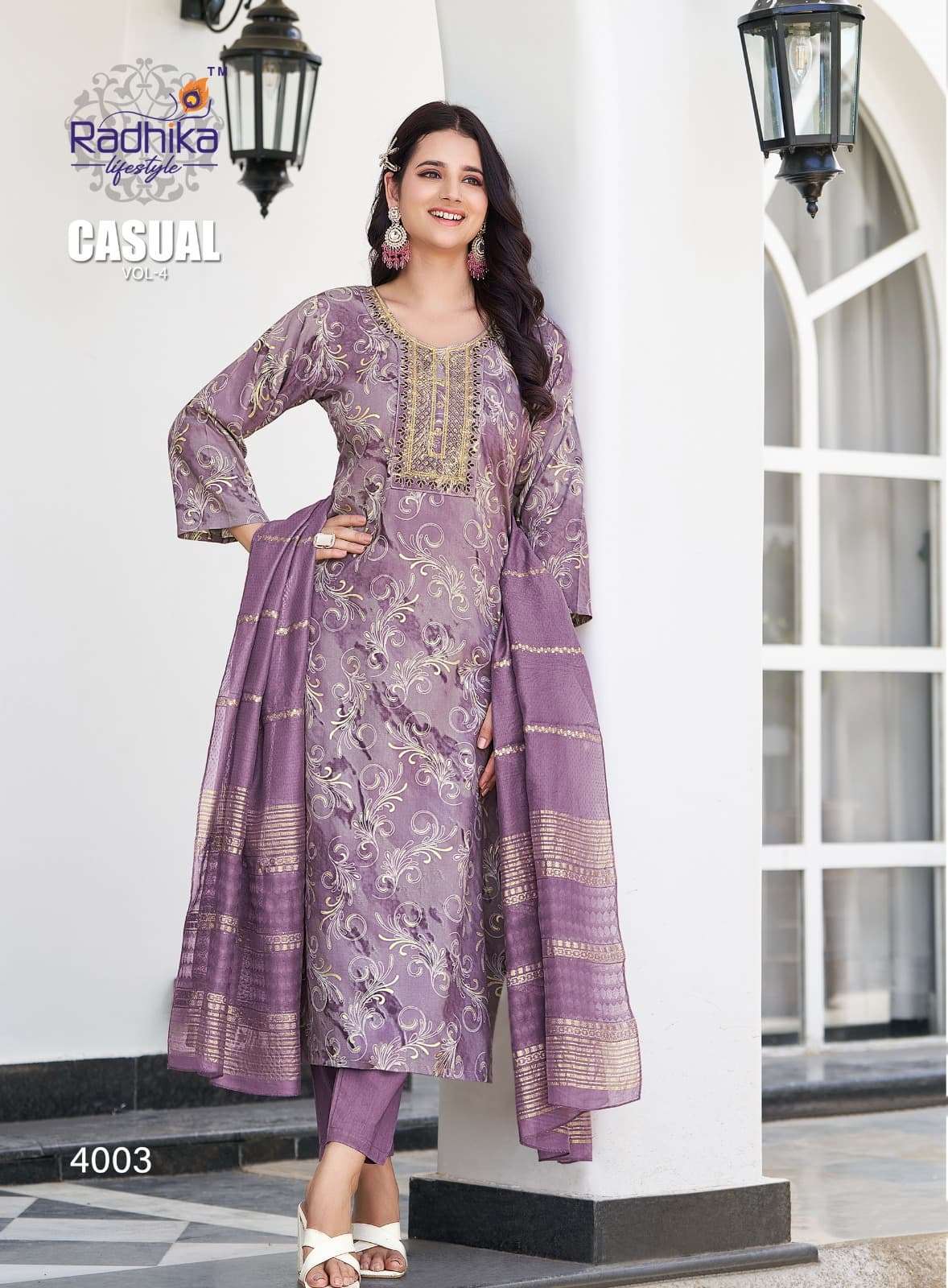 CASUAL VOL 4 BY RADHIKA LIFE STYLE IN HEAVY RAYON FOIL PRINT WITH EMBROIDERY WORK