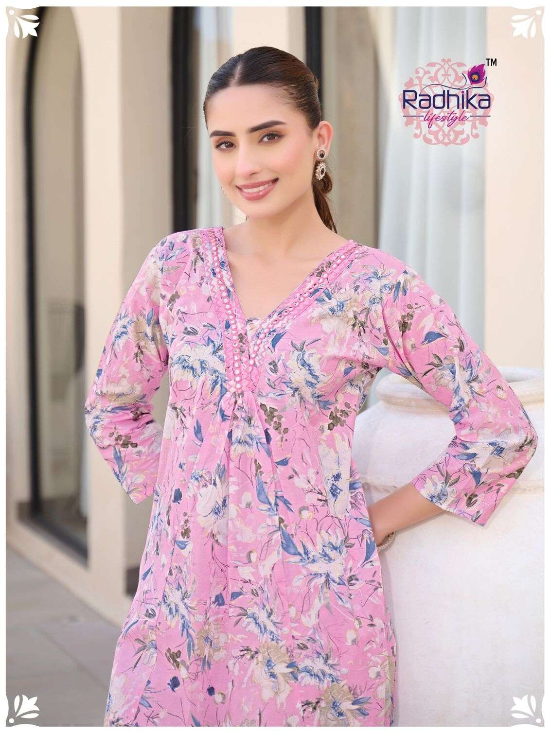 COTTON BELLS VOL 2 BY RADHIKA LIFE STYLE IN COTTON FOIL PRINT WITH WORK KURTI - PLAZO 