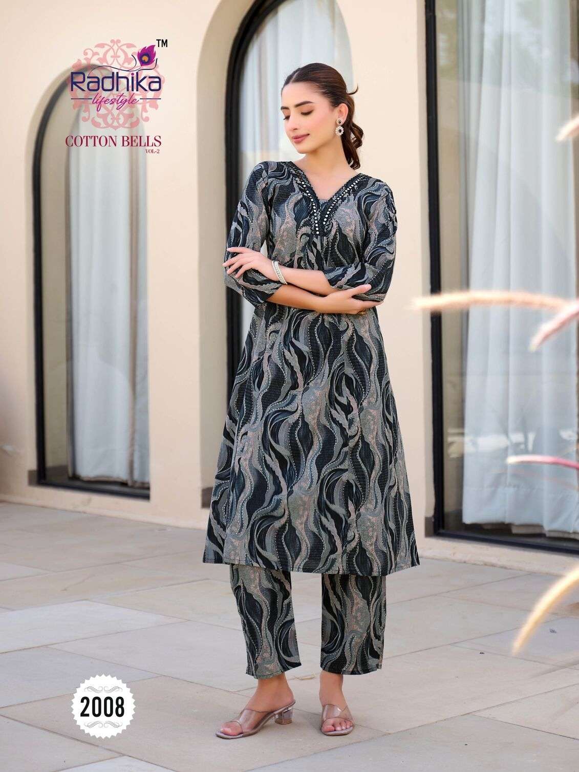 COTTON BELLS VOL 2 BY RADHIKA LIFE STYLE IN COTTON FOIL PRINT WITH WORK KURTI - PLAZO 