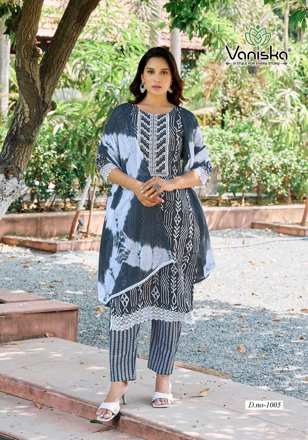 COTTON CULTURE VOL.1 BY VANISKA IN COTTON BATIK PRINT STRAIGHT KURTI WITH PANT 