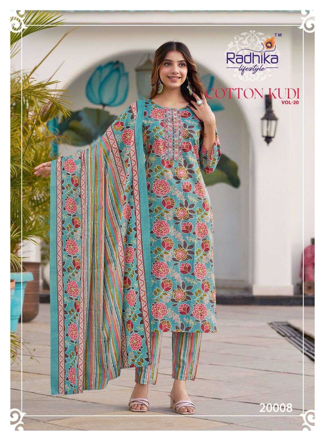 COTTON KUDI VOL-20 BY RADHIKA LIFE STYLE IN PURE COTTON KURTI WITH PANT& DUPPATTA