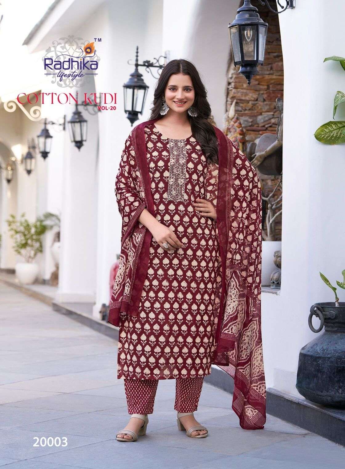 COTTON KUDI VOL-20 BY RADHIKA LIFE STYLE IN PURE COTTON KURTI WITH PANT& DUPPATTA