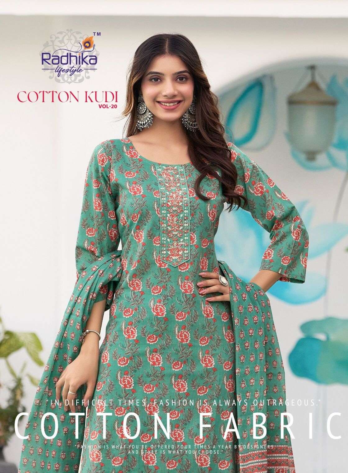 COTTON KUDI VOL-20 BY RADHIKA LIFE STYLE IN PURE COTTON KURTI WITH PANT& DUPPATTA