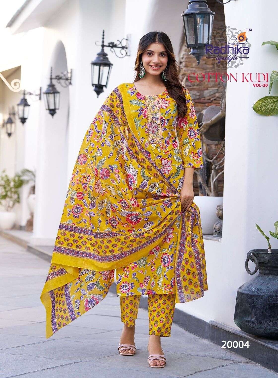 COTTON KUDI VOL-20 BY RADHIKA LIFE STYLE IN PURE COTTON KURTI WITH PANT& DUPPATTA