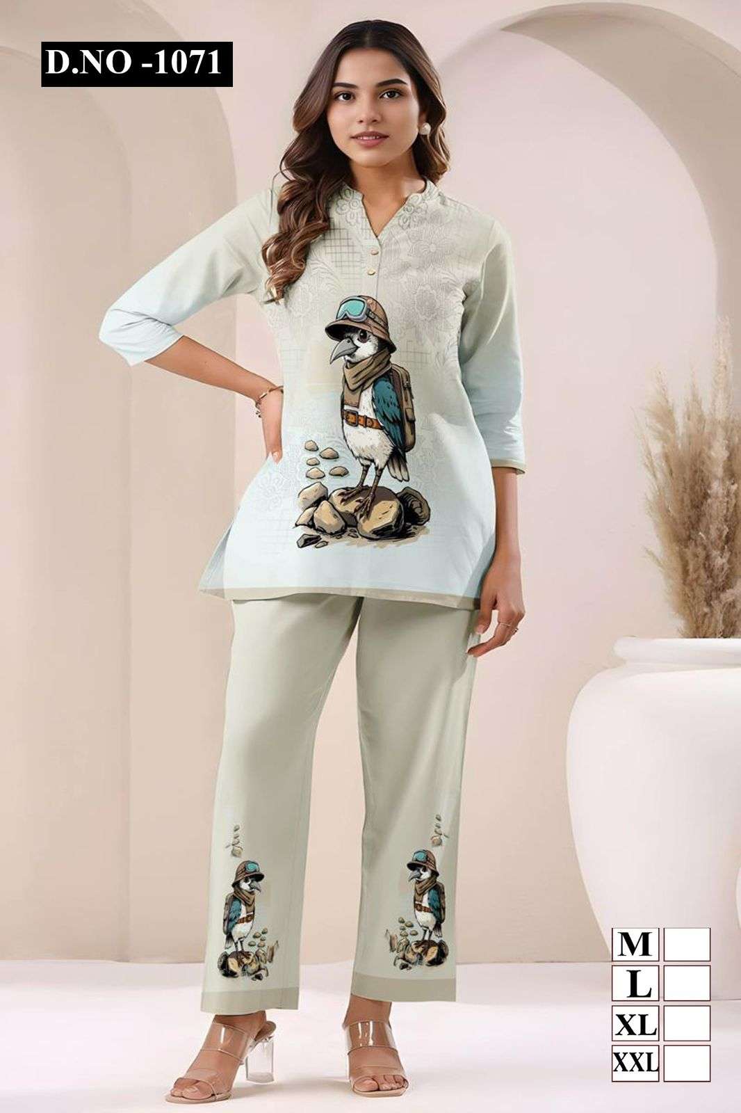 D.NO :- 1066 TO 1071 BY TEXOFAB IN RAYON FABRIC TRAVEL CO-ORD SET WITH COMFORT FIT 