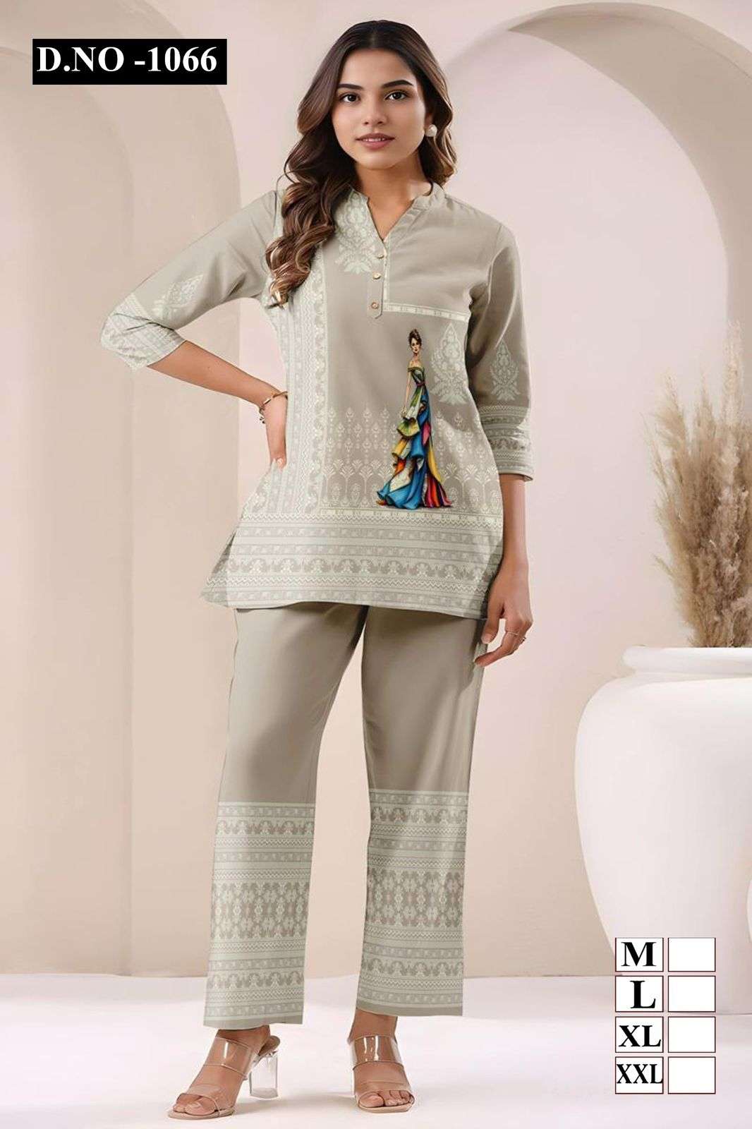 D.NO :- 1066 TO 1071 BY TEXOFAB IN RAYON FABRIC TRAVEL CO-ORD SET WITH COMFORT FIT 