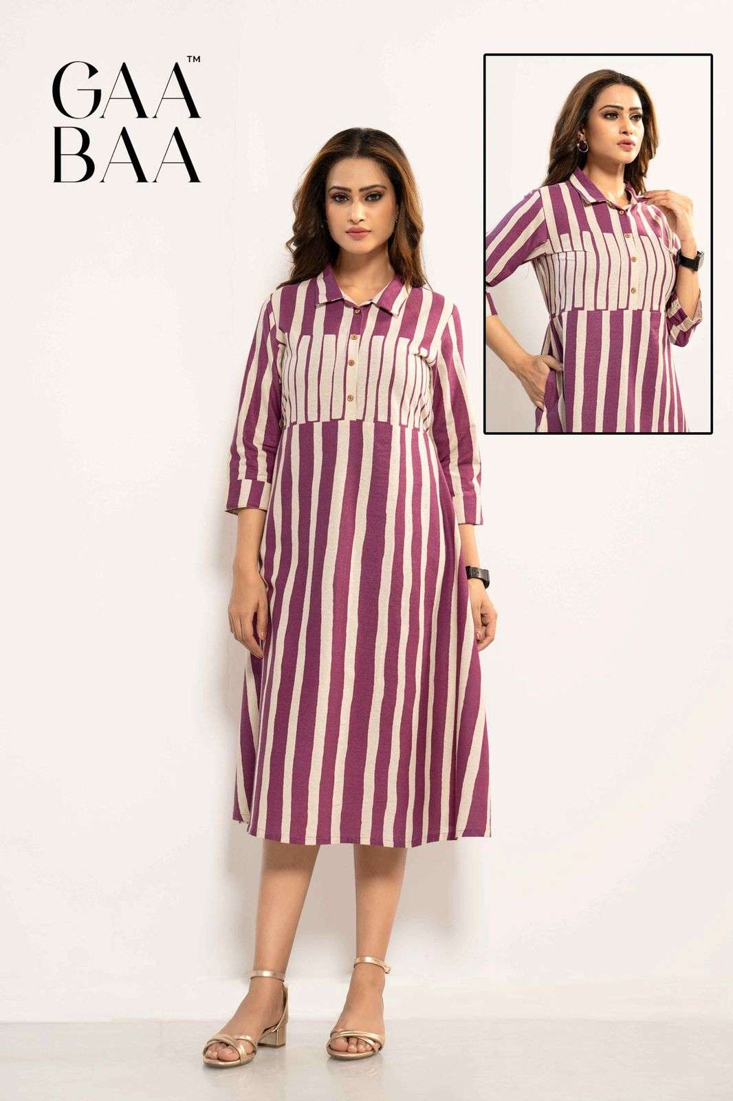 D.NO :- 920 BY GAABAA IN COTTON FLEX MIDDY DRESS TOP WEAR