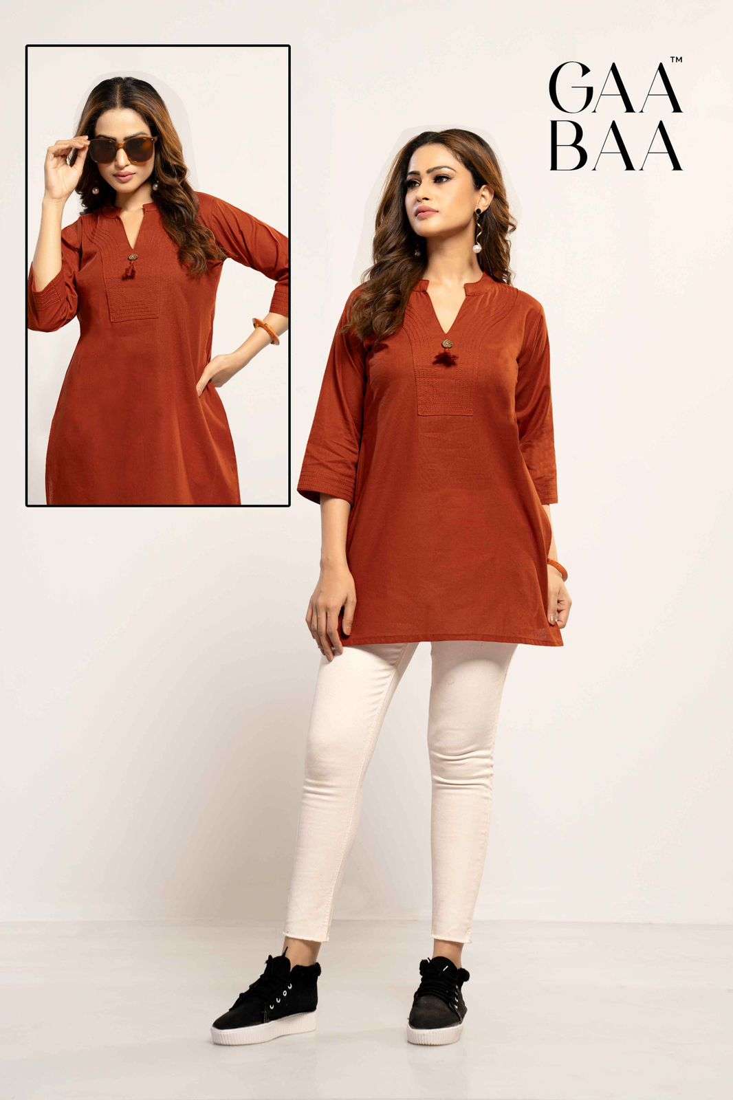 D.NO. 922 BY GAABAA IN COTTON FLEX TOP WITH ANCHOR STITCH 