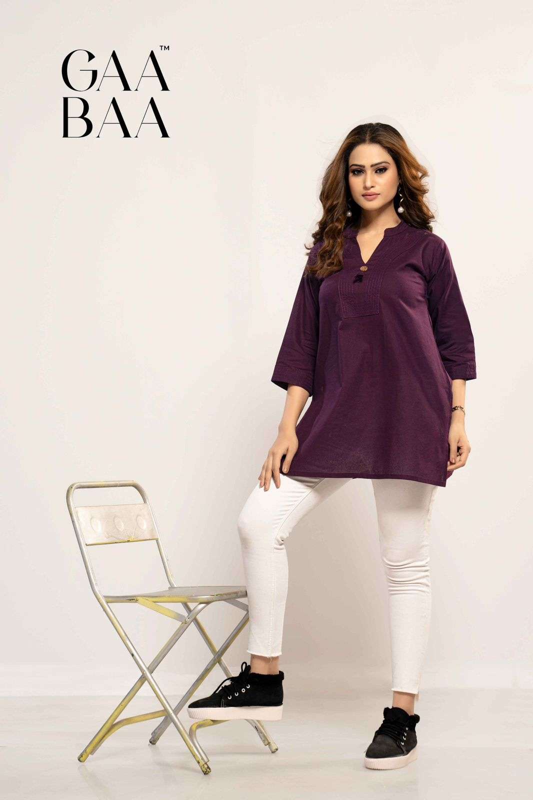 D.NO. 922 BY GAABAA IN COTTON FLEX TOP WITH ANCHOR STITCH 