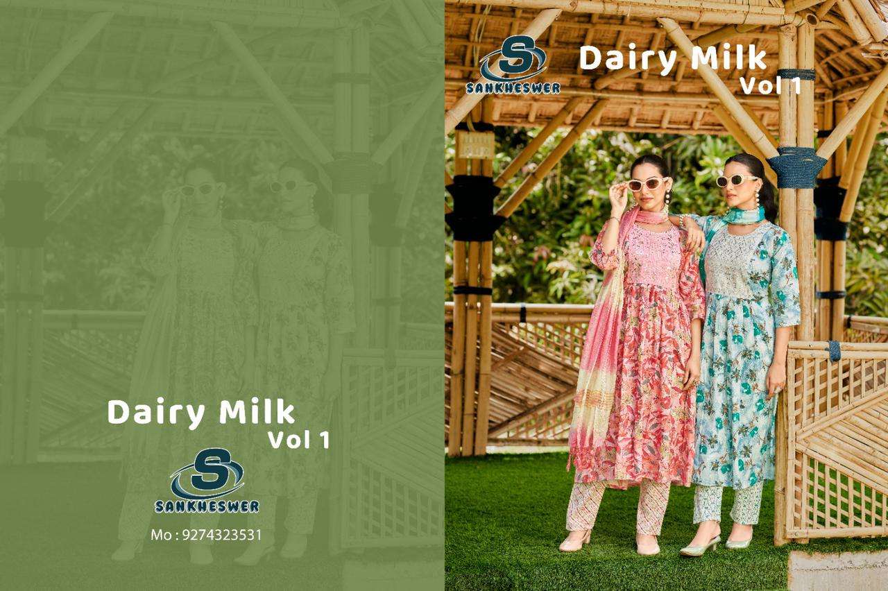 DAIRY MILK VOL-1 BY SANKHESWER IN CAPSULE FOIL PRINT WITH NECK WORK 