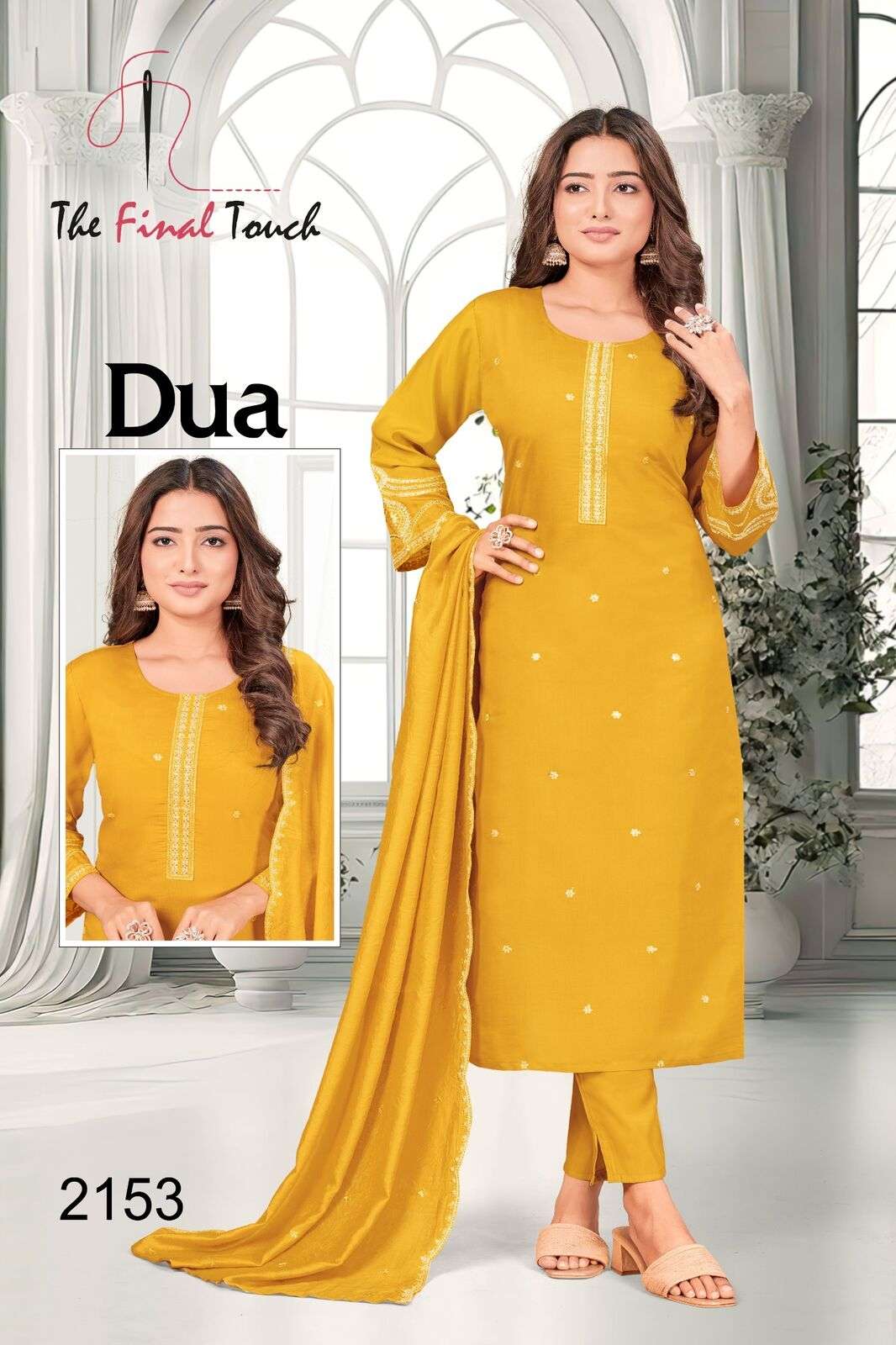 DUA BY R R FASHION IN ROMAN WITH EMBROIDERY ON TOP AND BOTTOM WITH POCKET 