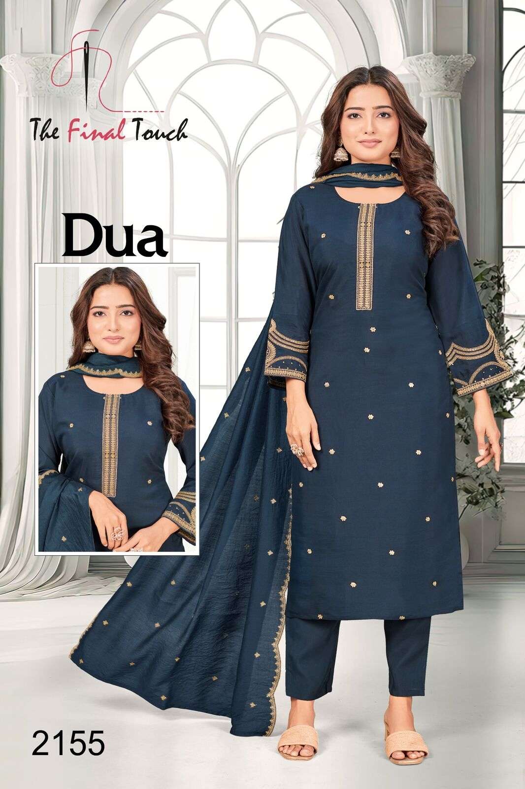 DUA BY R R FASHION IN ROMAN WITH EMBROIDERY ON TOP AND BOTTOM WITH POCKET 