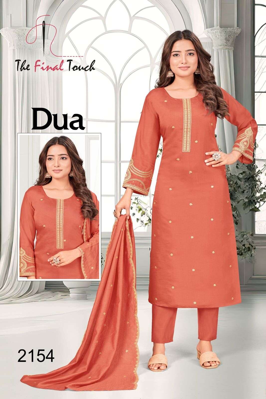 DUA BY R R FASHION IN ROMAN WITH EMBROIDERY ON TOP AND BOTTOM WITH POCKET 