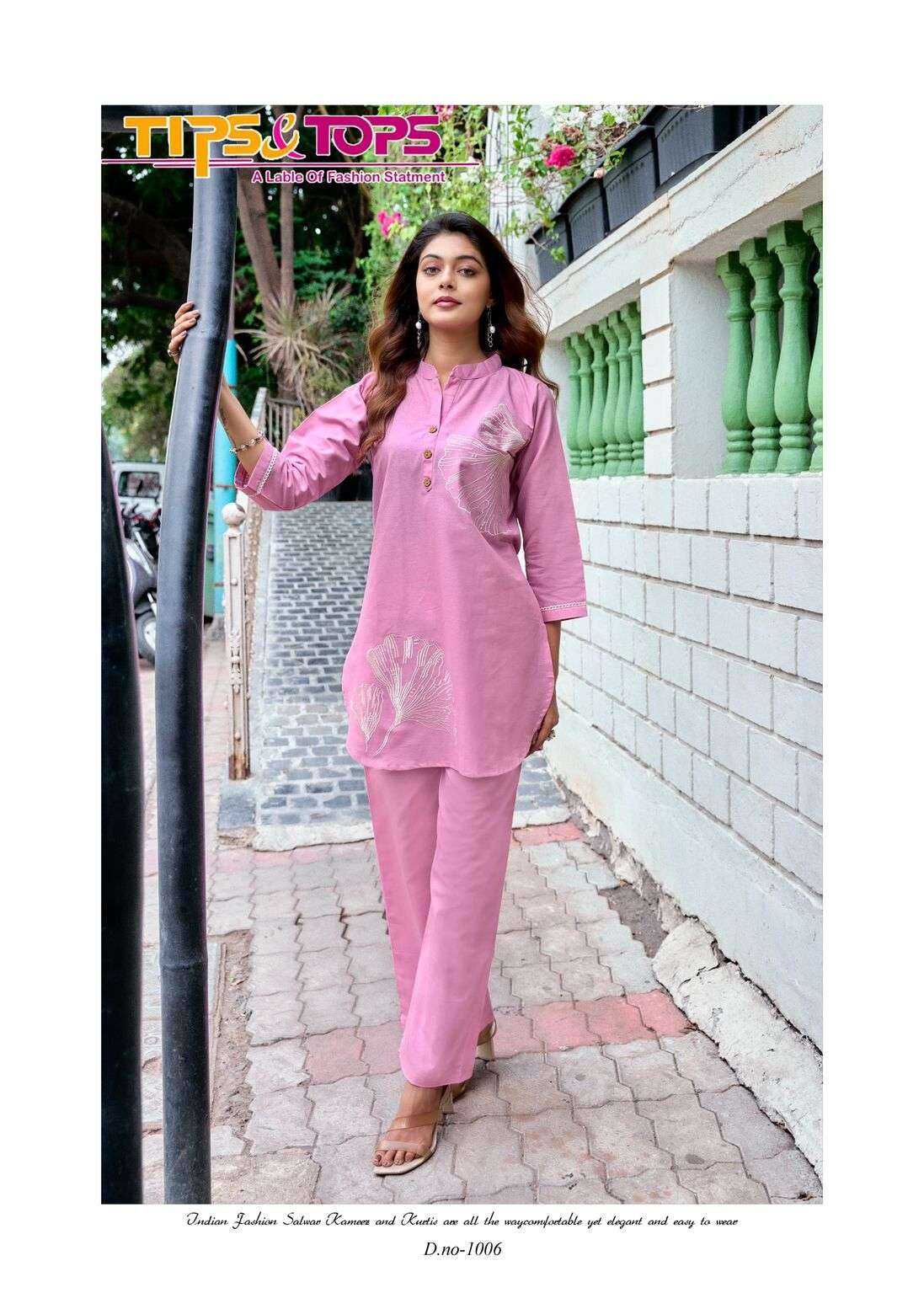 FABULOUS BY TIPS & TOPS IN PREMIUM COTTON EMBROIDERY WORK WITH PANT POCKET 