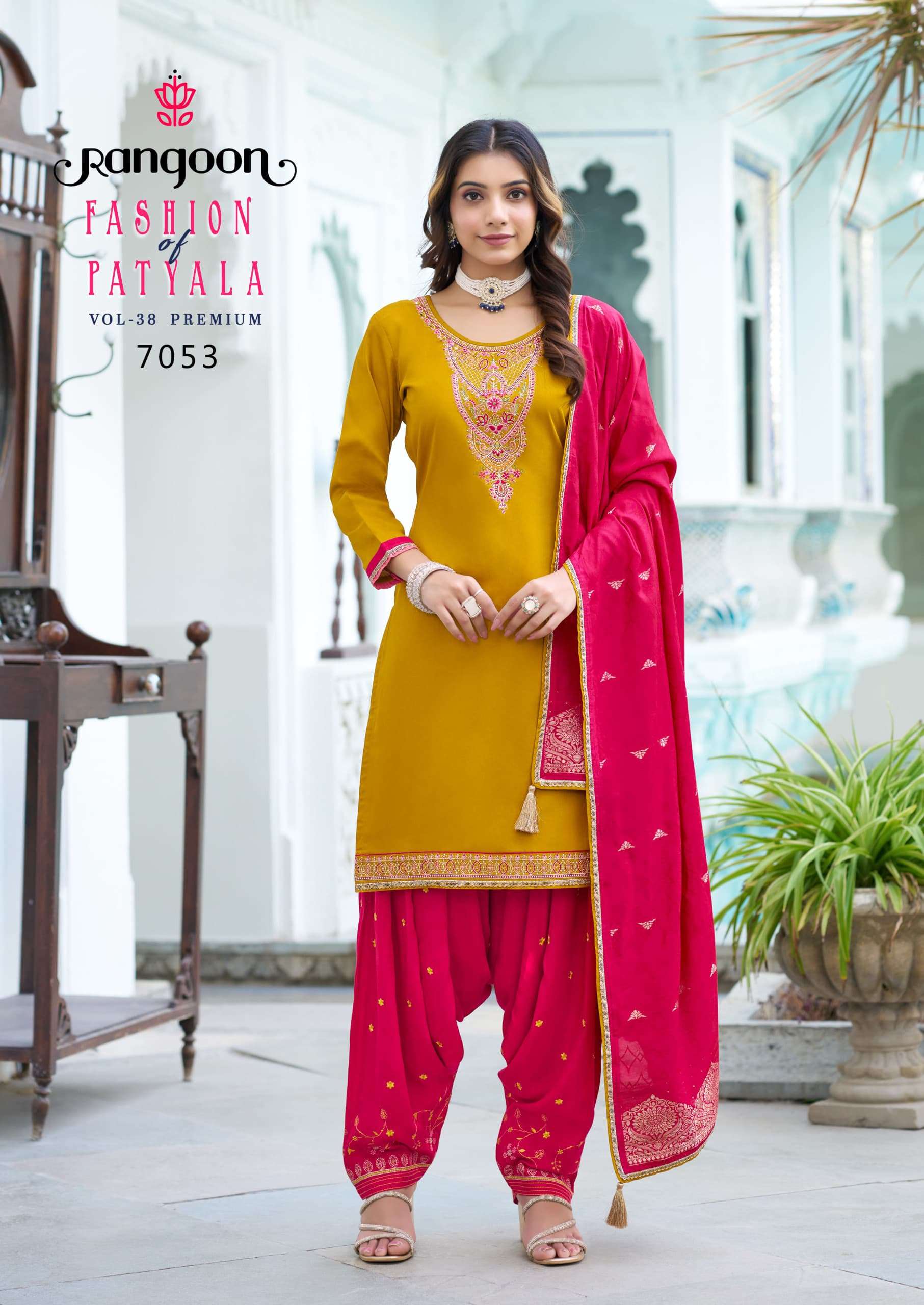 FASHION OF PATIYALA VOL-38 PREMIUM BY RANGOON IN HEAVY RAYON WITH EMBROIDERY WORK